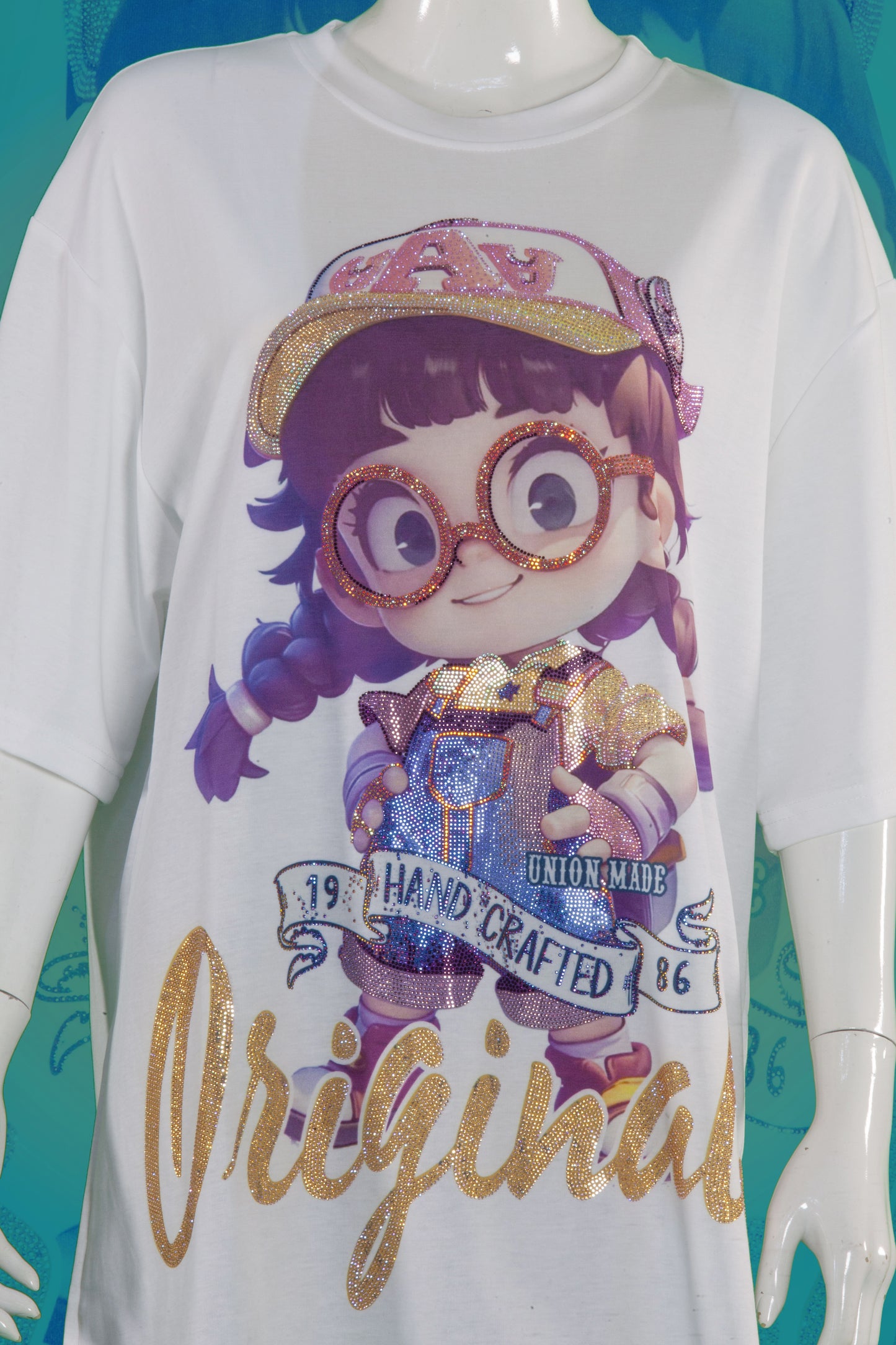 T-Shirt Premium Motif Cute Eye-glass Girl