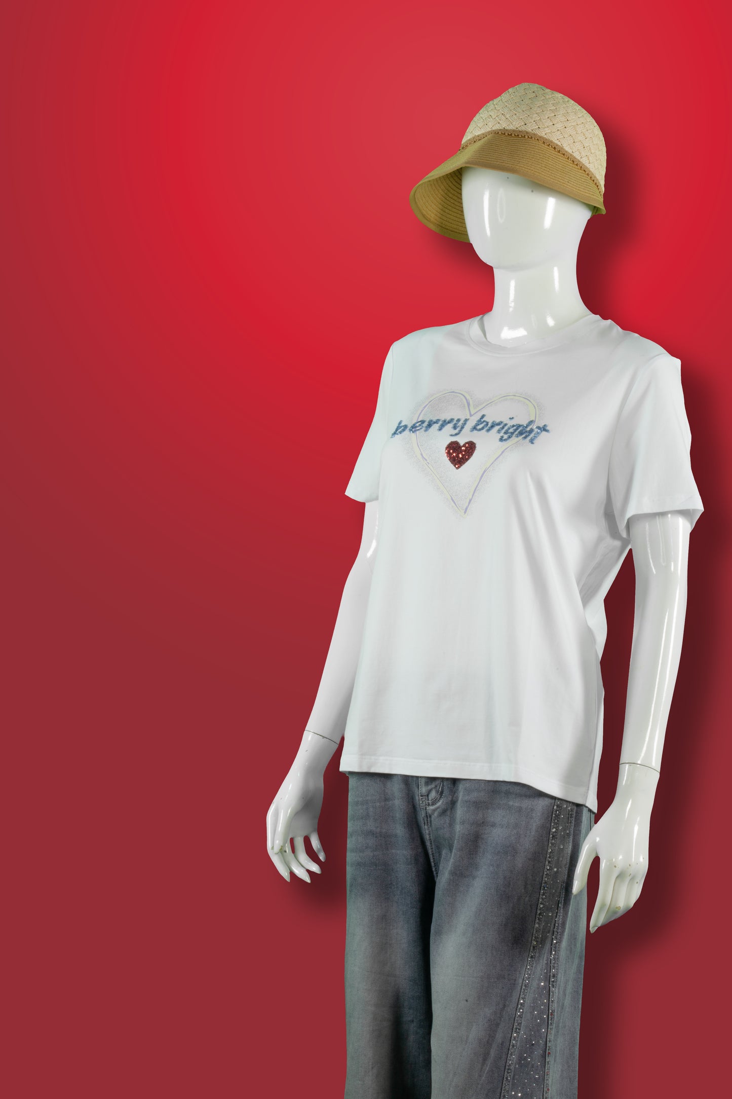 T-Shirt Tencel Motif Hati