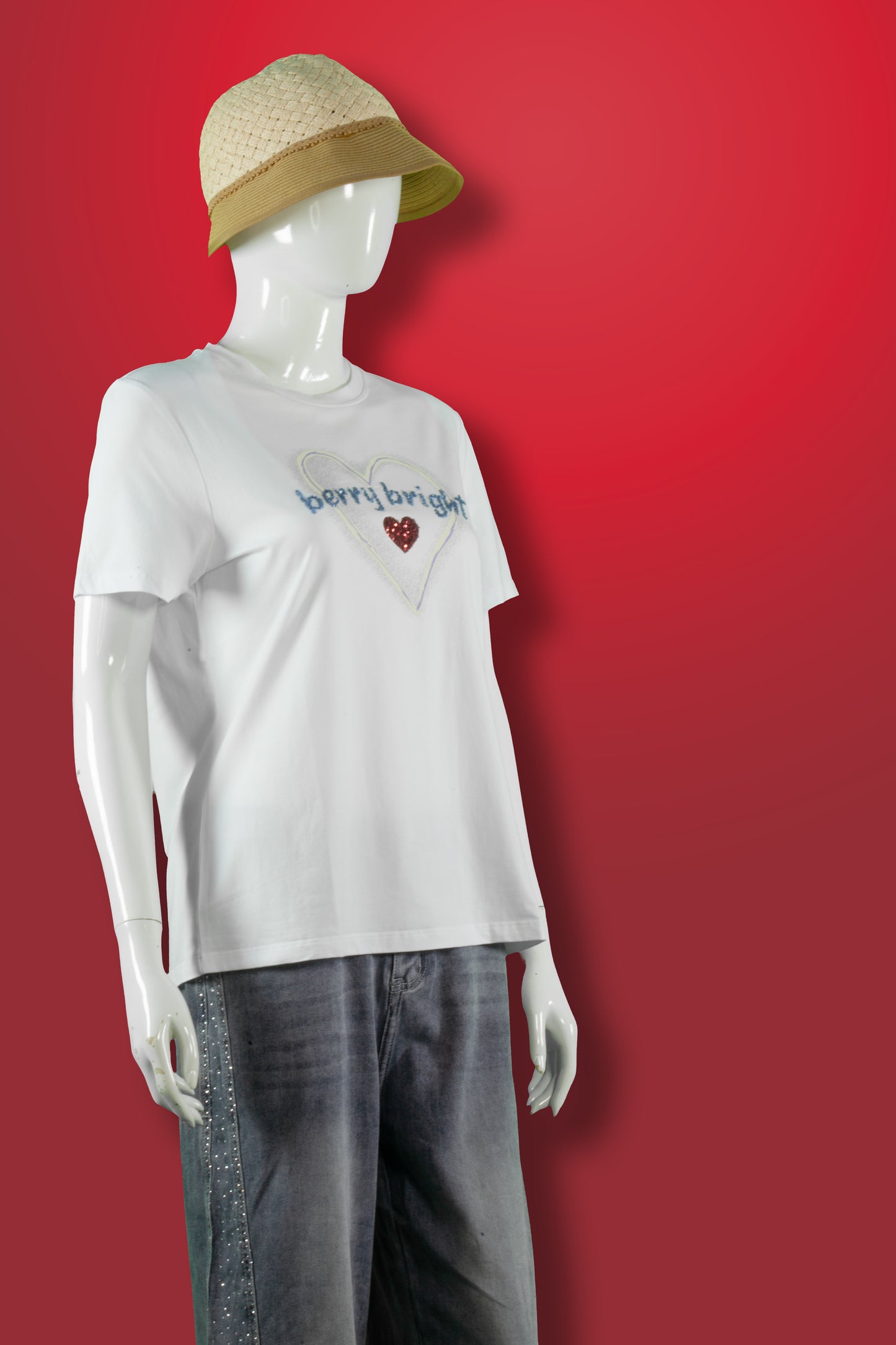 T-Shirt Tencel Motif Hati