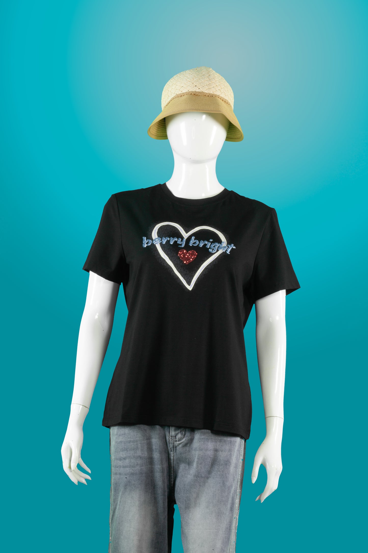 T-Shirt Tencel Motif Hati