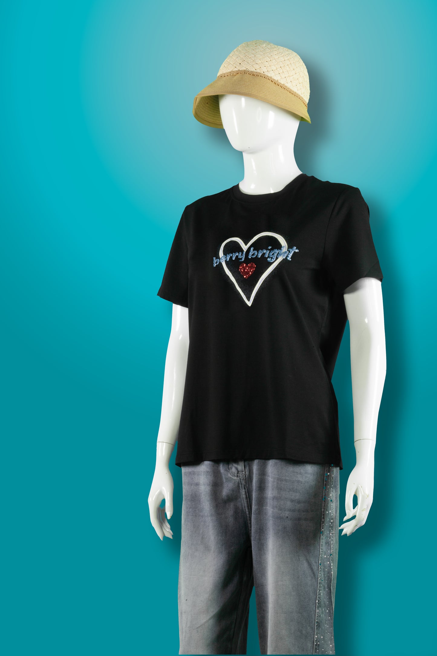 T-Shirt Tencel Motif Hati