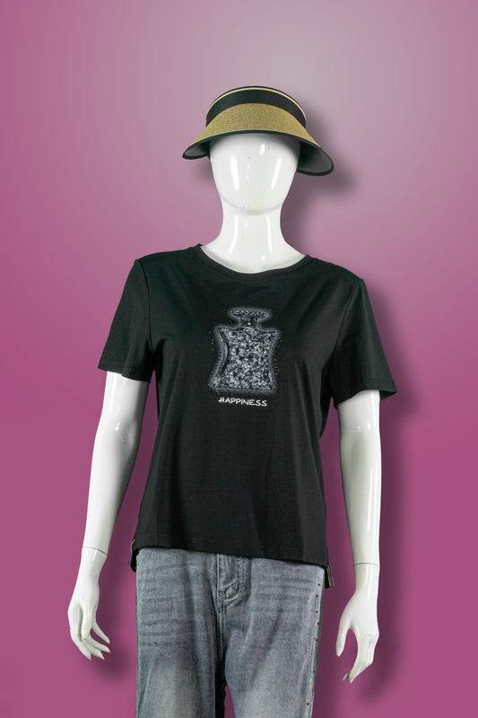 T-Shirt Tencel Motif Botol Parfum