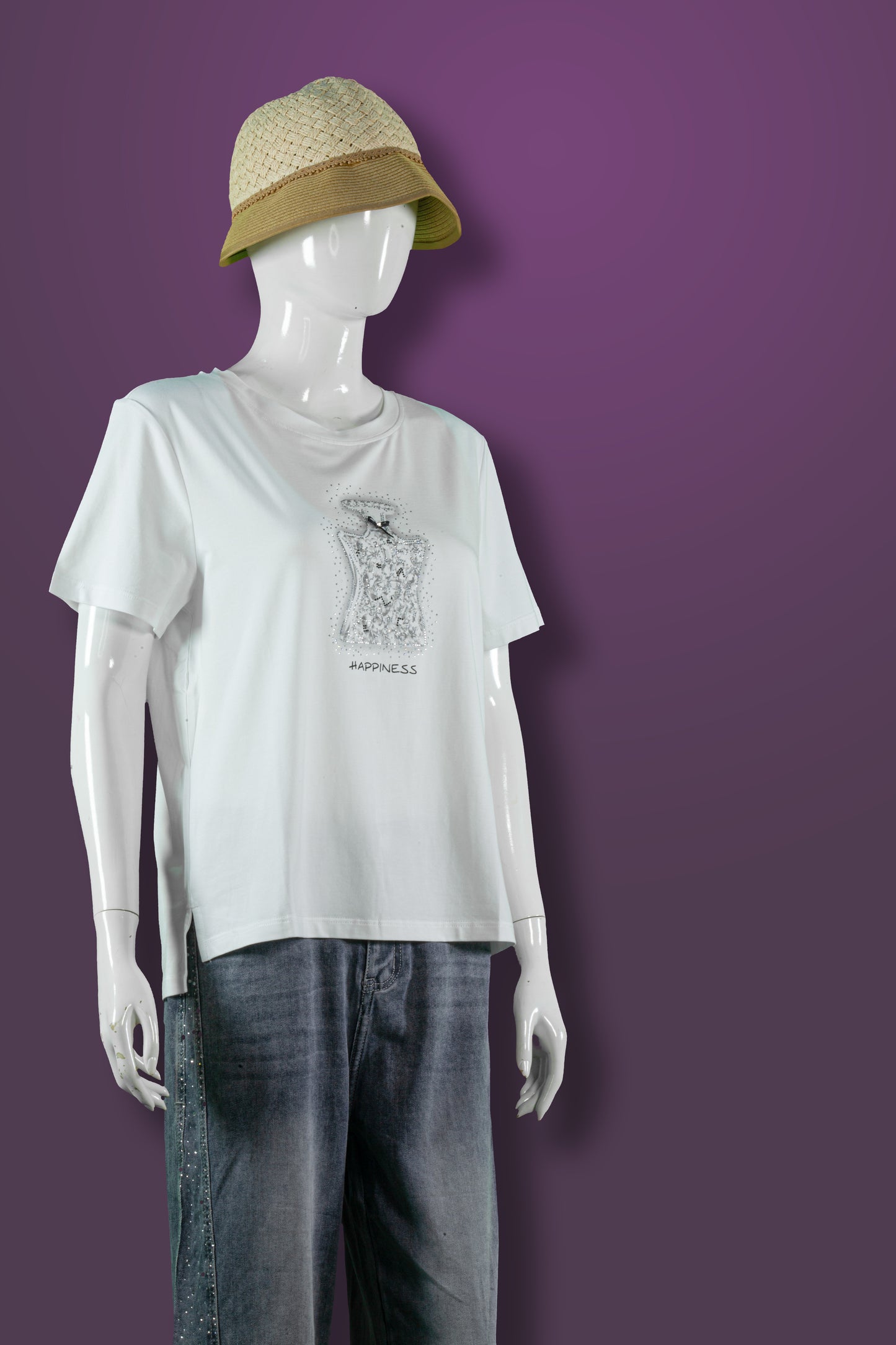 T-Shirt Tencel Motif Botol Parfum