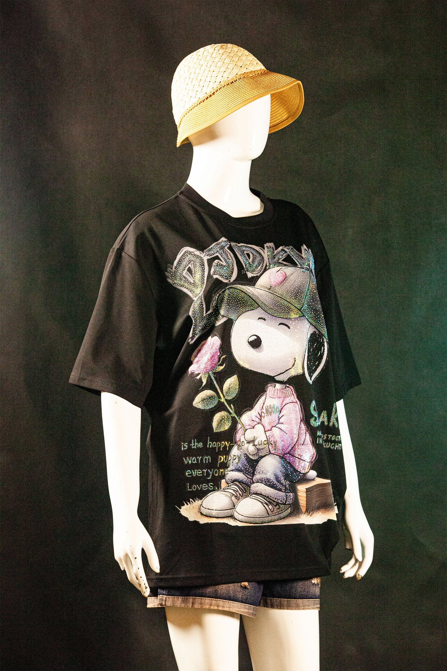 T-Shirt Premium Motif Snoopy Oppa