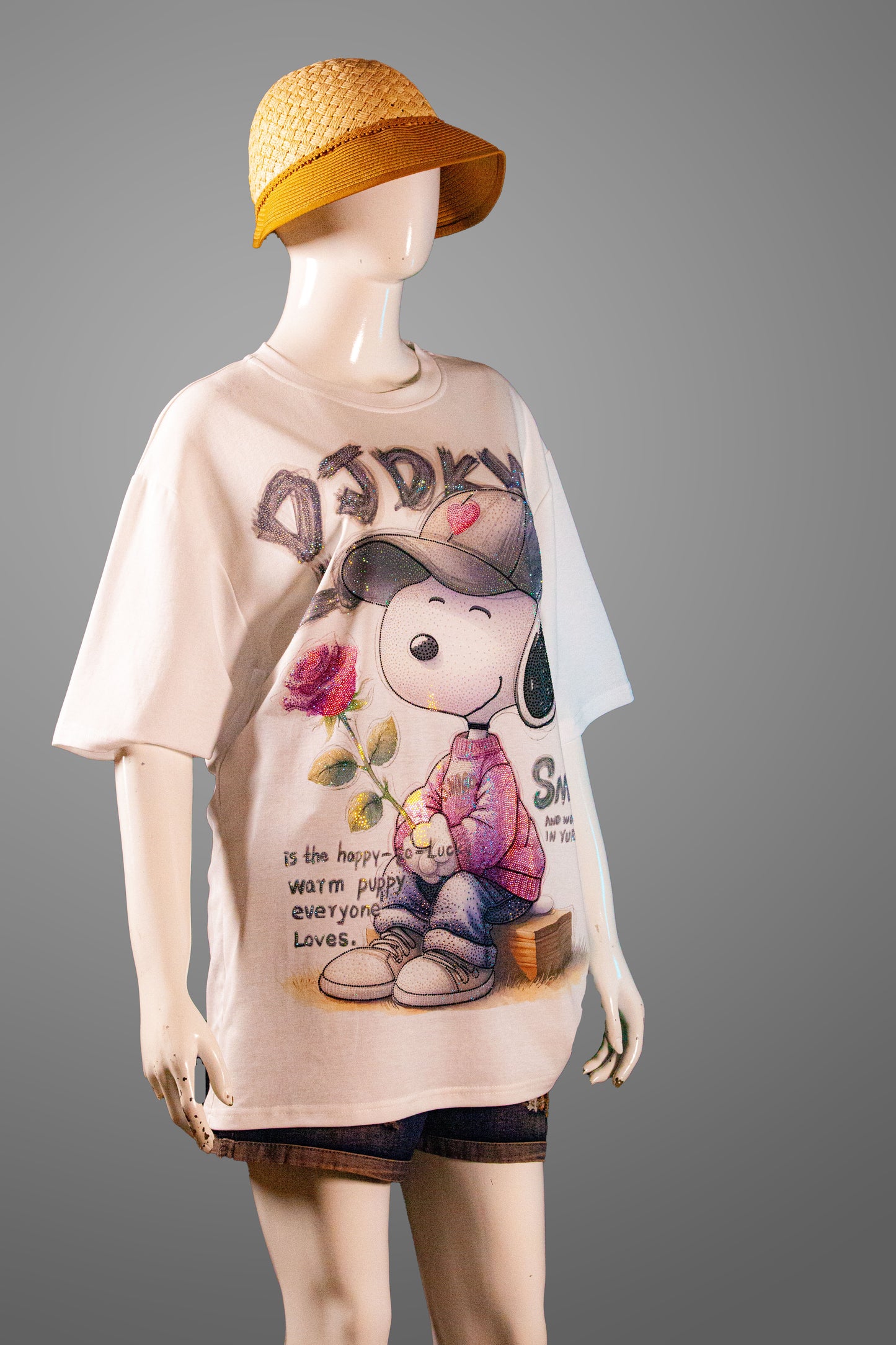 T-Shirt Premium Motif Snoopy Oppa