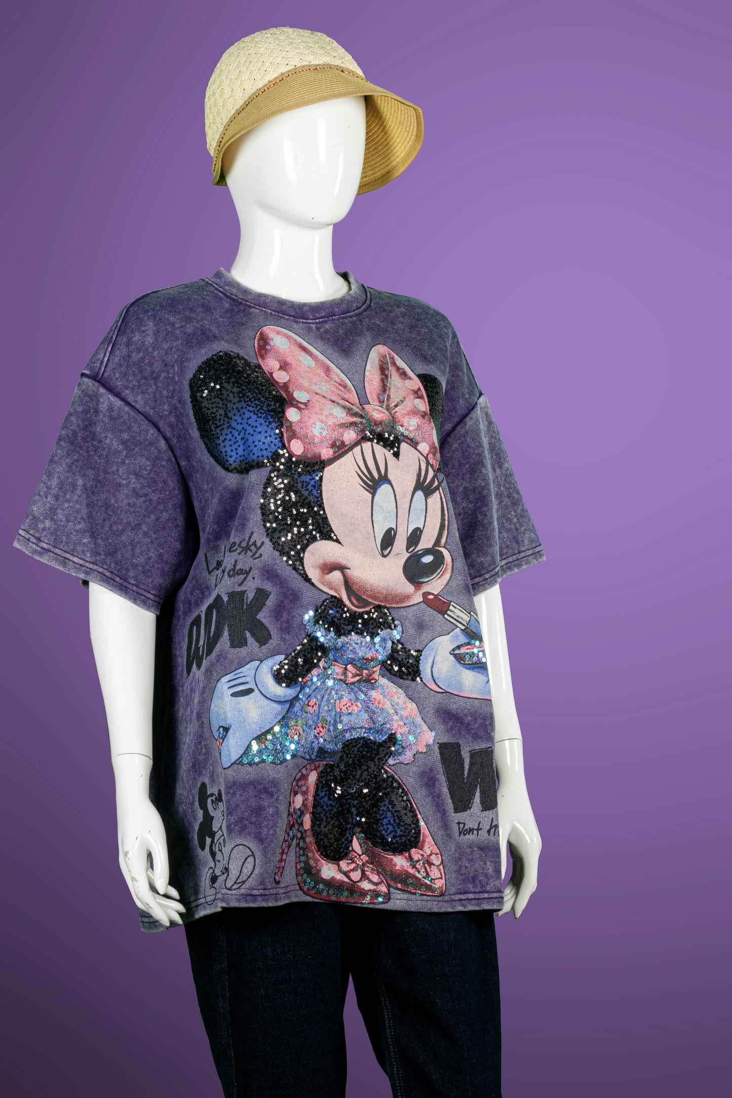 T-Shirt Premium Motif Minnie Lipstik