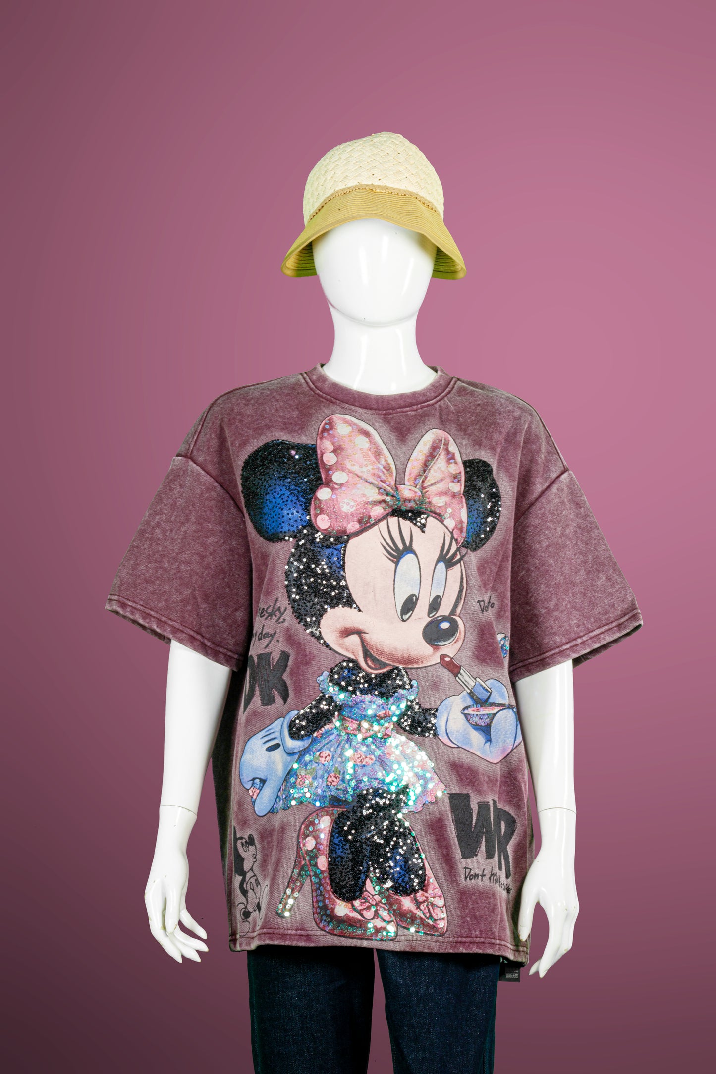 T-Shirt Premium Motif Minnie Lipstik