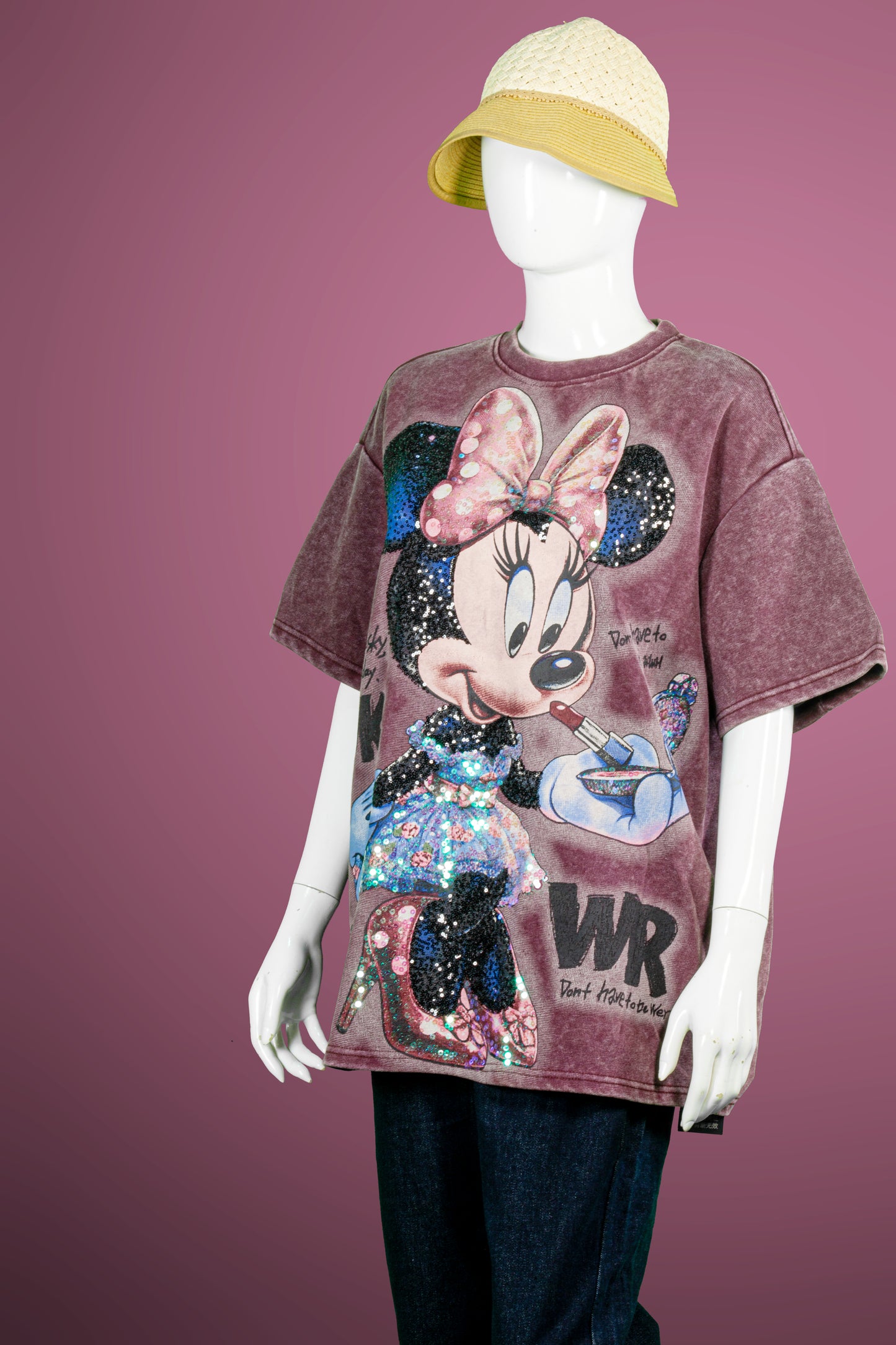 T-Shirt Premium Motif Minnie Lipstik