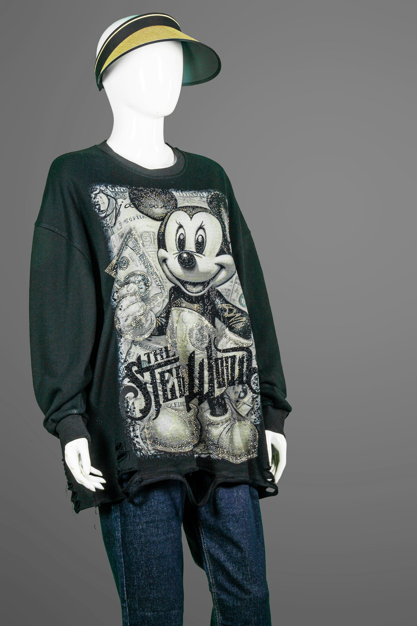 T-Shirt Tangan Panjang Premium Motif Mickey Steel Woods