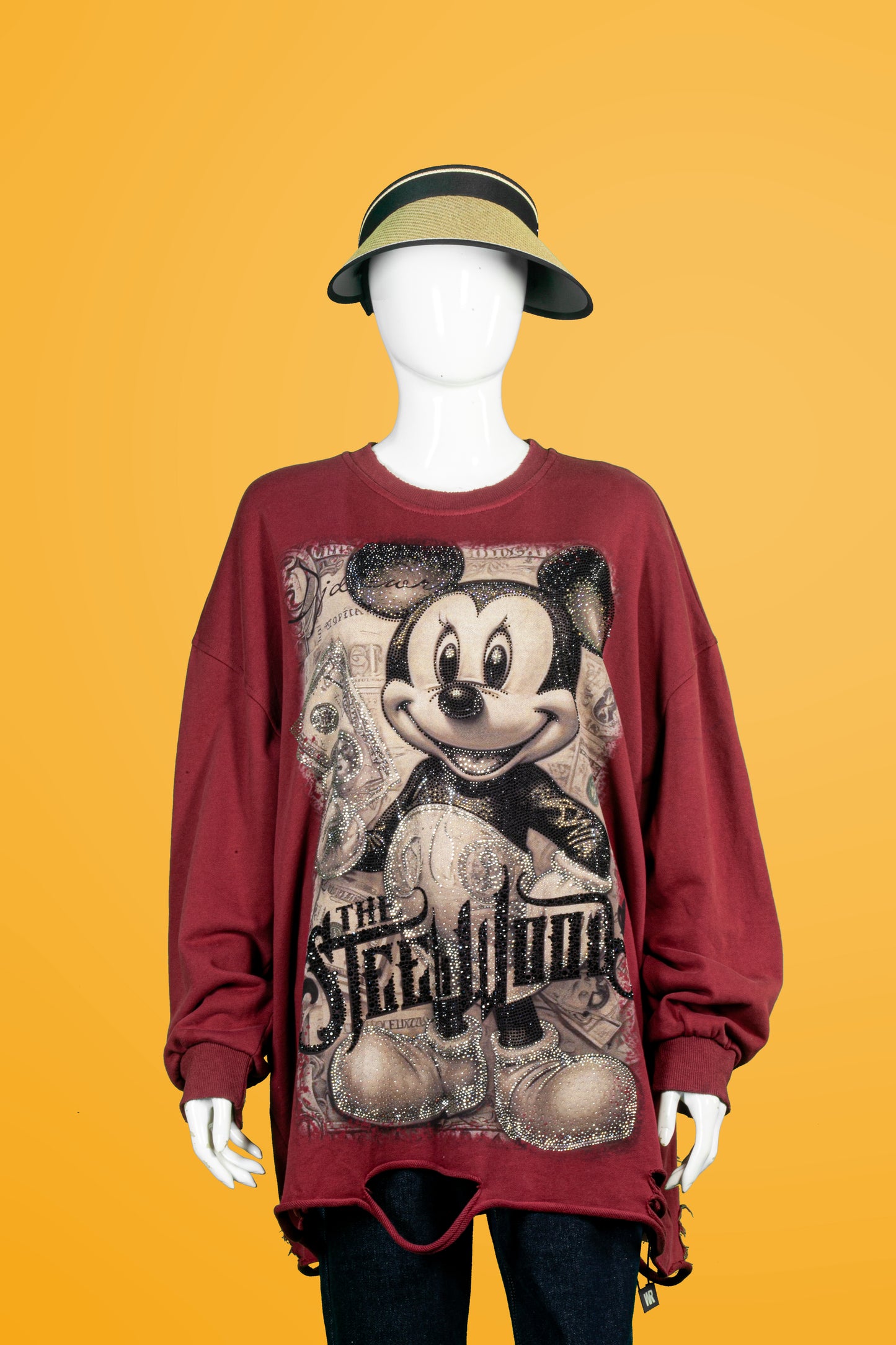 T-Shirt Tangan Panjang Premium Motif Mickey Steel Woods