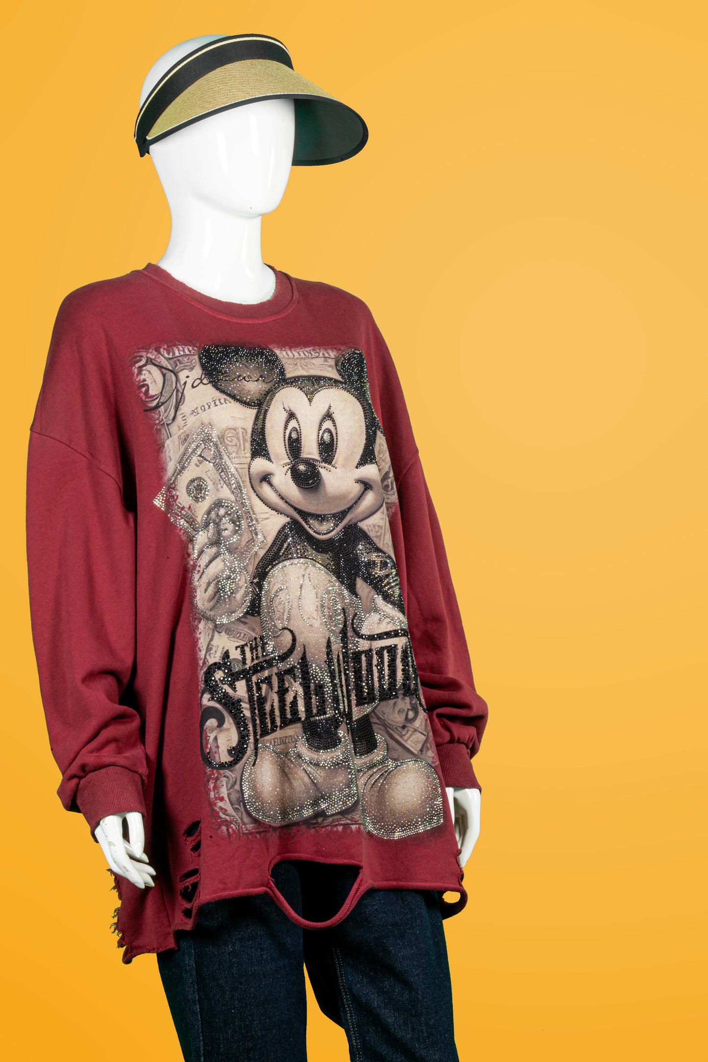 T-Shirt Tangan Panjang Premium Motif Mickey Steel Woods