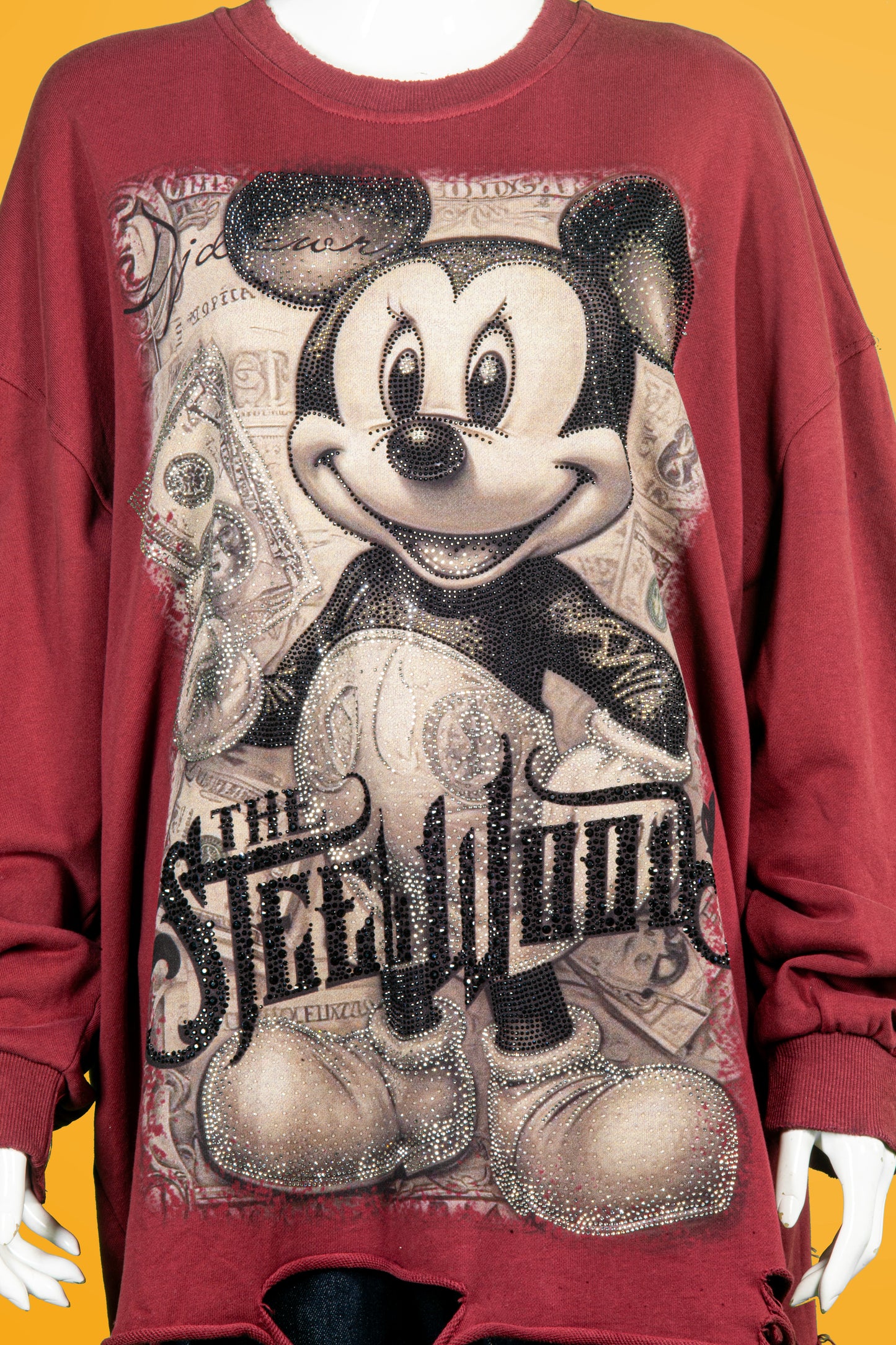 T-Shirt Tangan Panjang Premium Motif Mickey Steel Woods