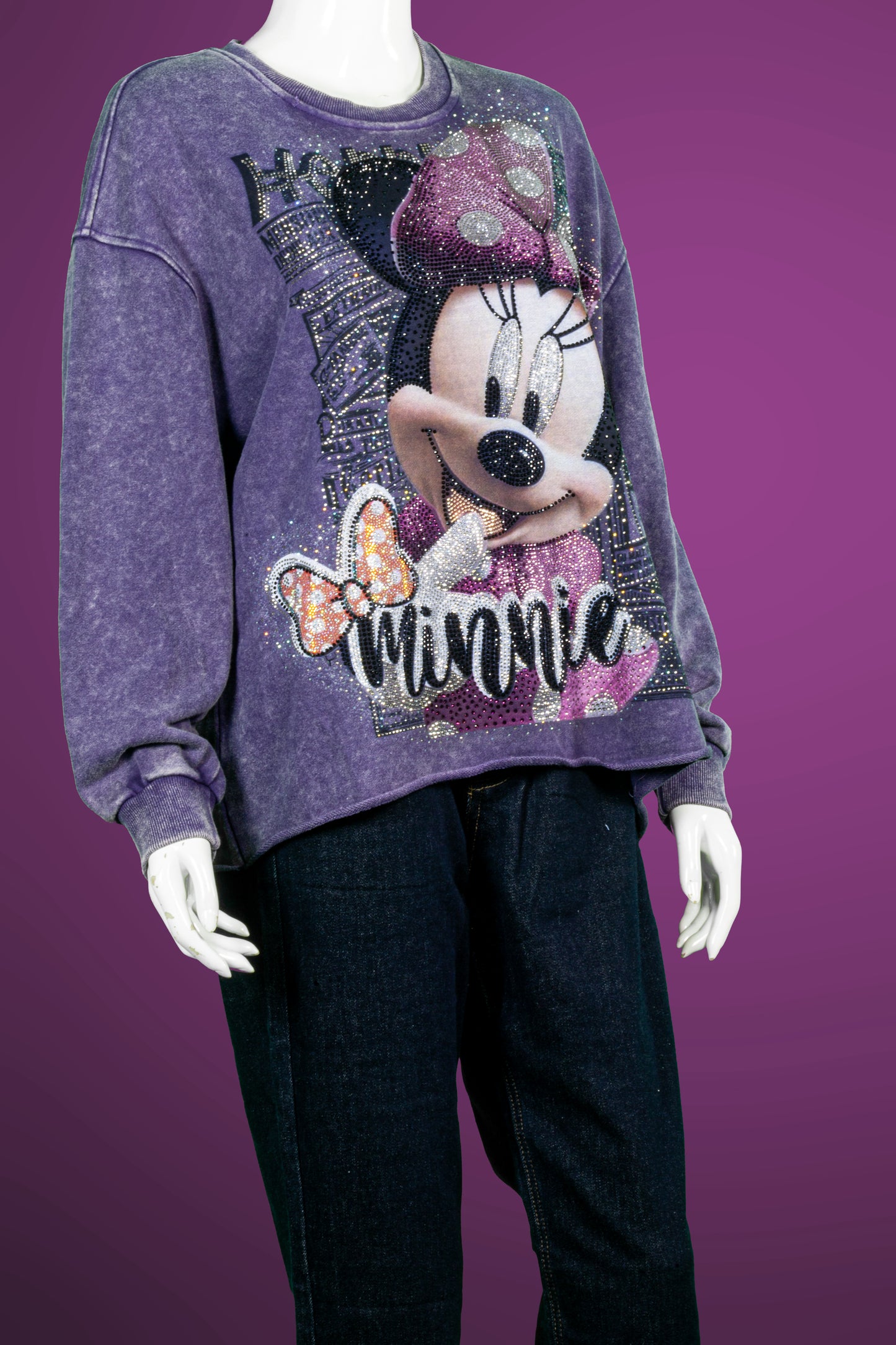 T-Shirt Tangan Panjang Premium Motif Minnie Pita