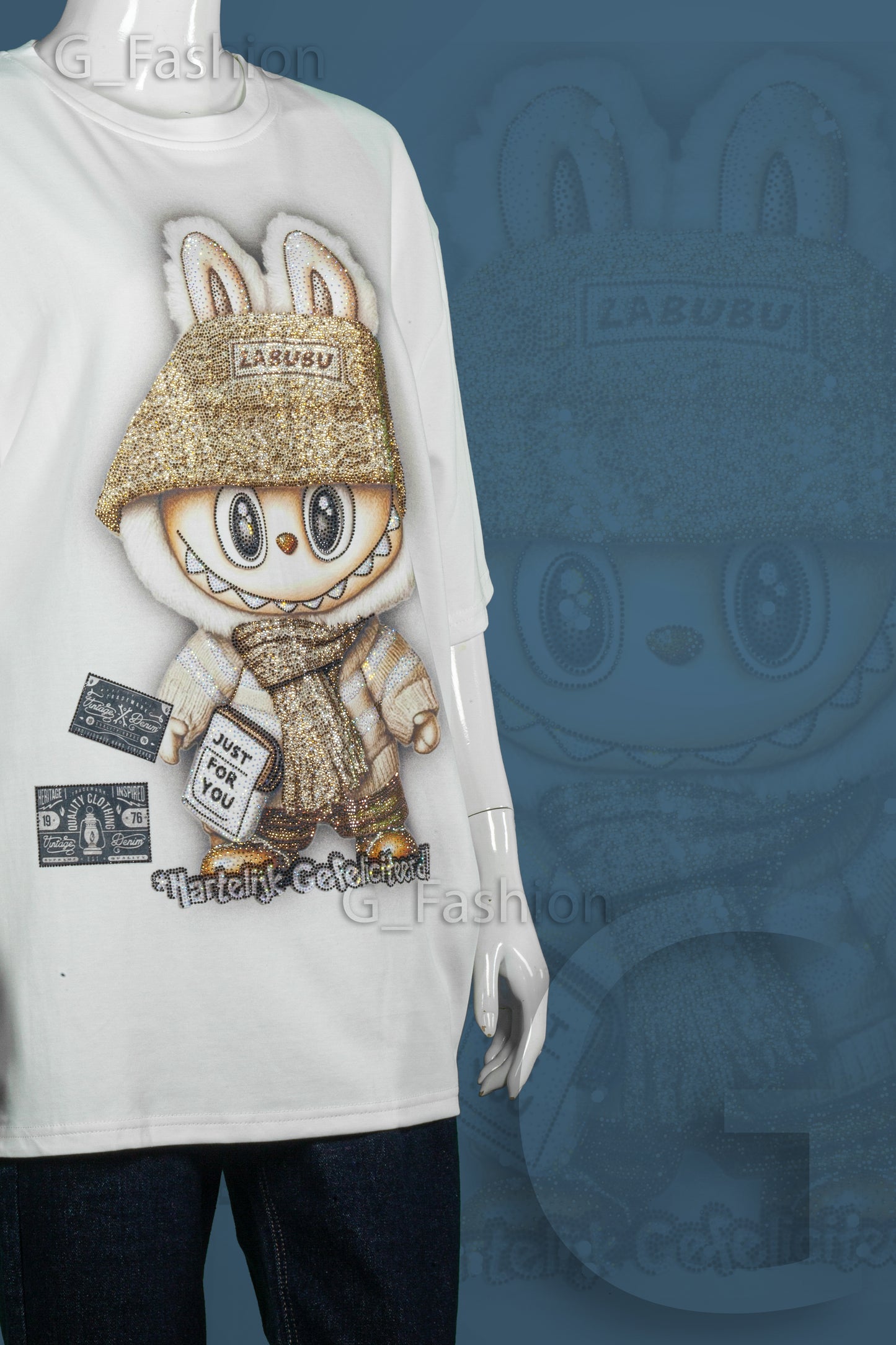 T-Shirt Premium Motif Labubu Syal