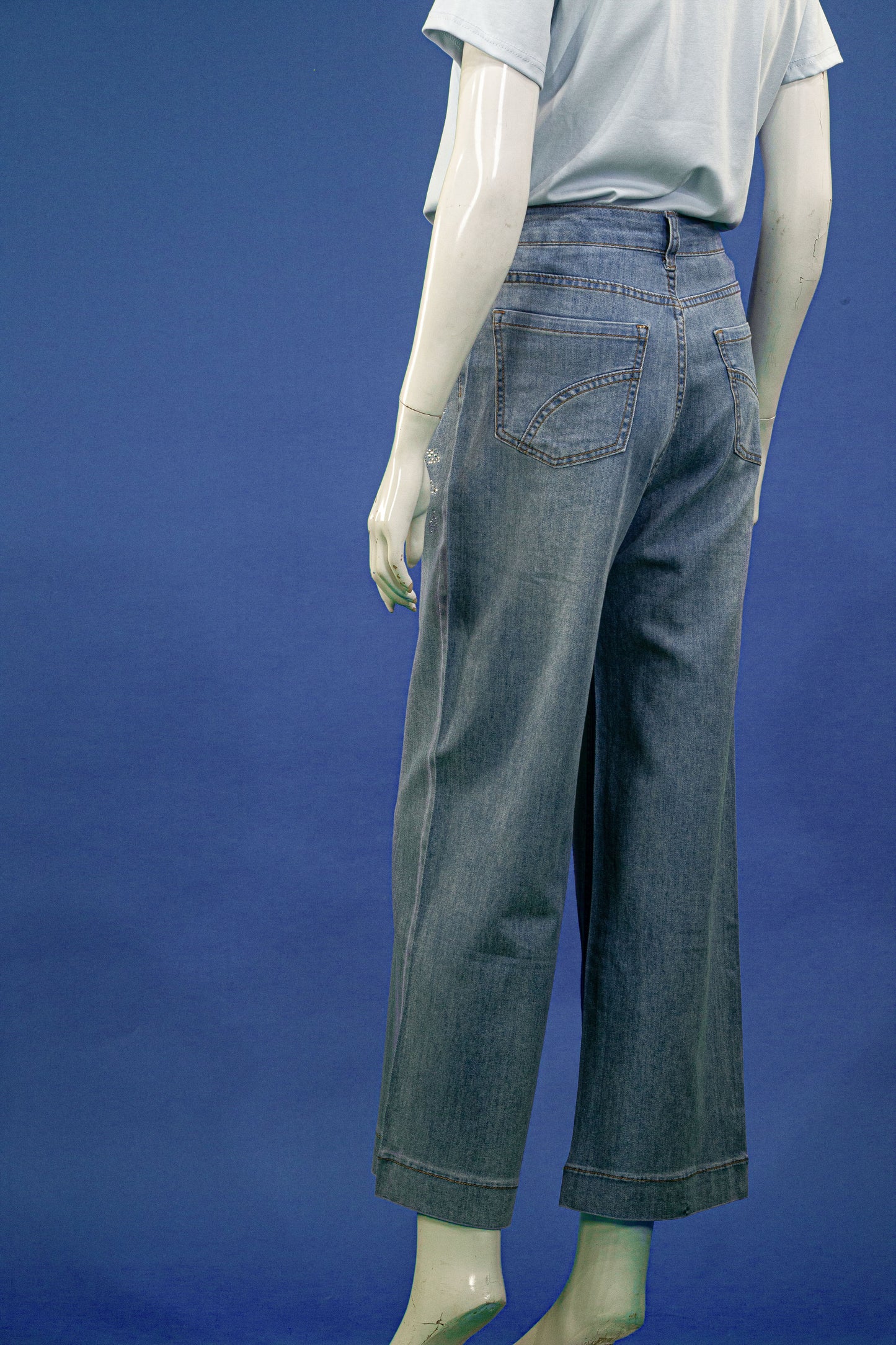 Celana Panjang Soft Jeans Motif Bloom Blink
