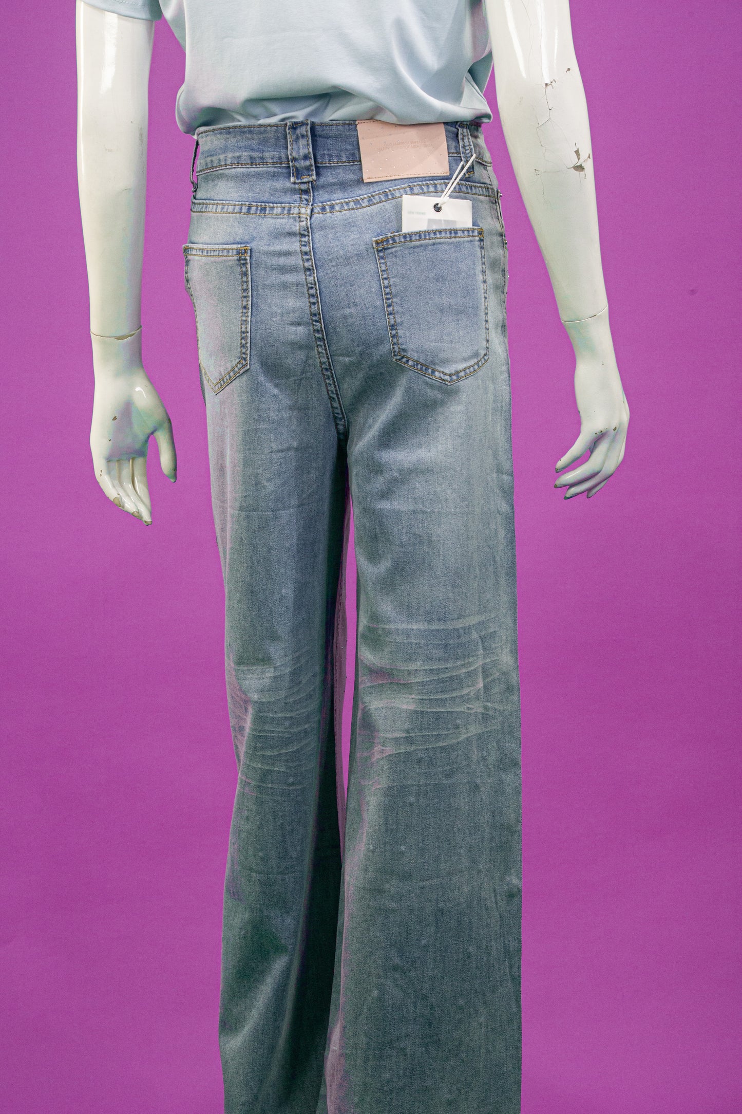 Celana Panjang Soft Jeans Motif Butterfly Path