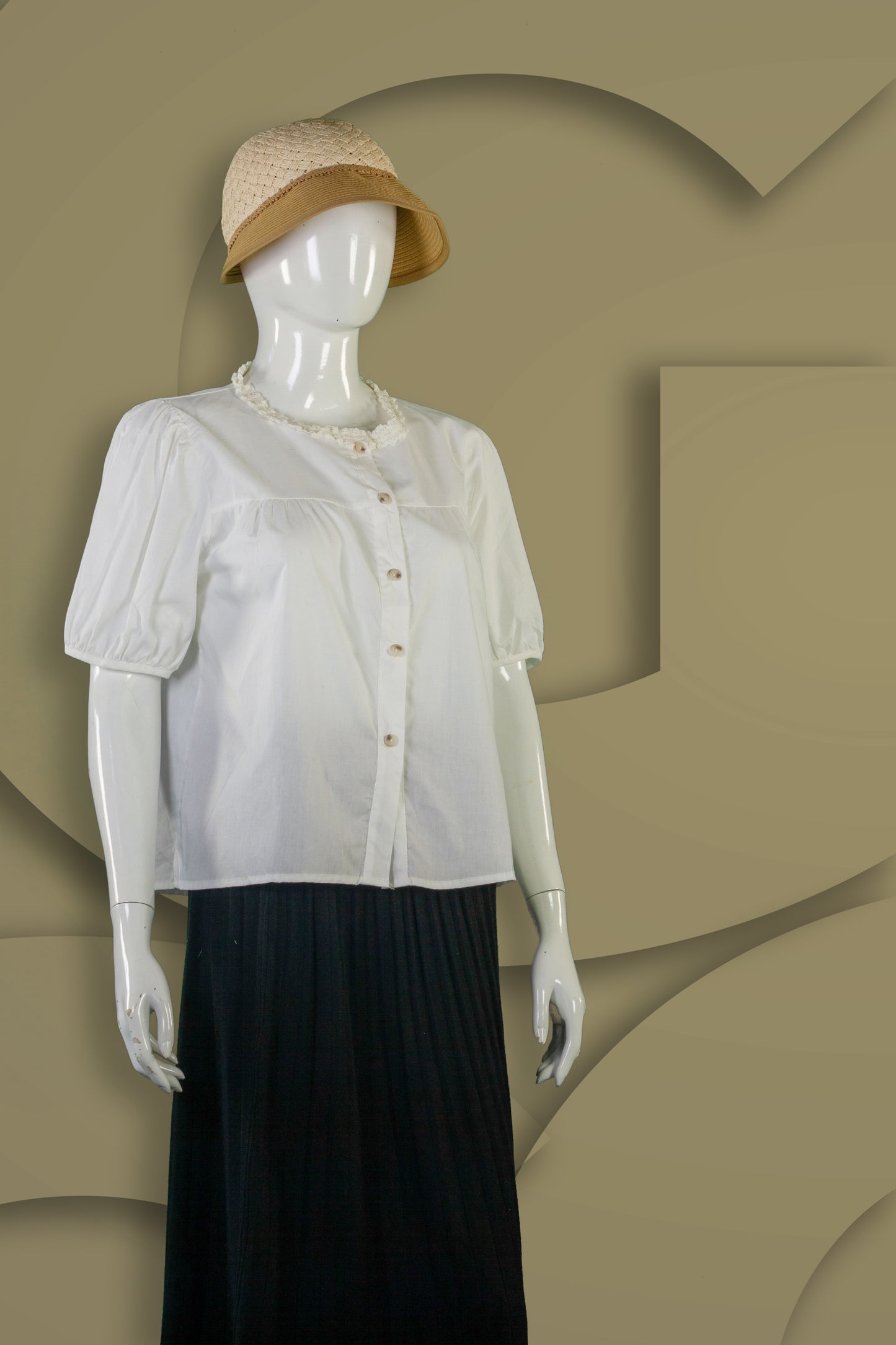 Blouse Motif Renda Leher
