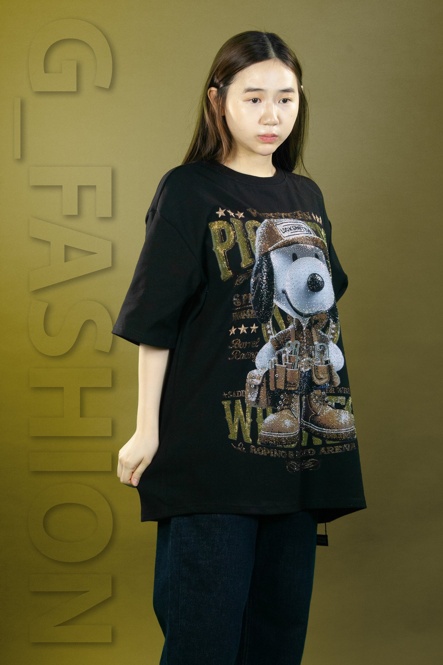 T-Shirt Premium Motif Snoopy Locksmith