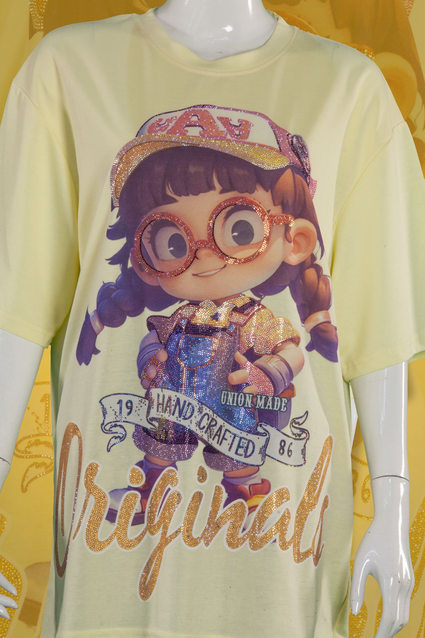 T-Shirt Premium Motif Cute Eye-glass Girl