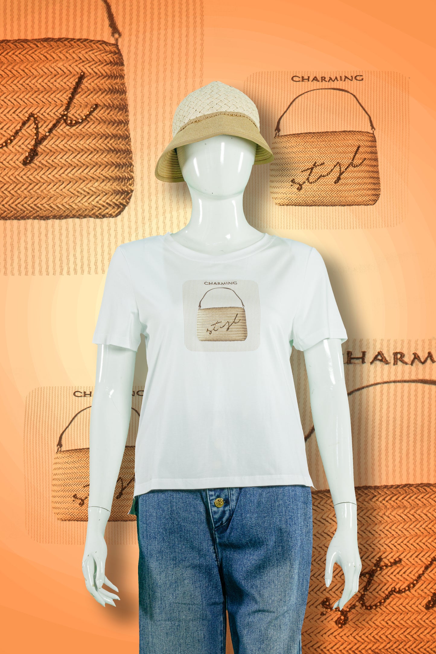 T-Shirt Tencel Motif Handbag