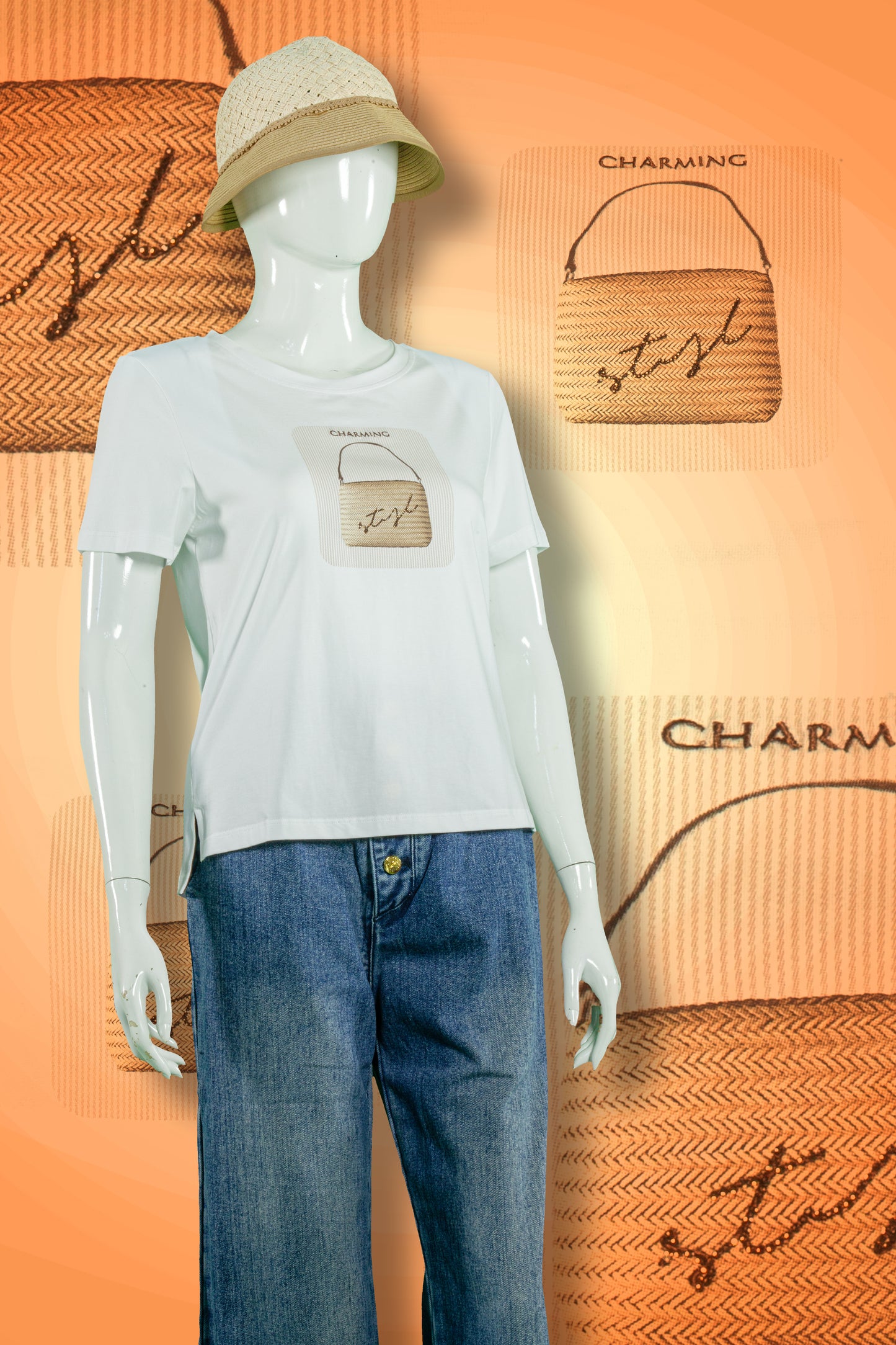 T-Shirt Tencel Motif Handbag