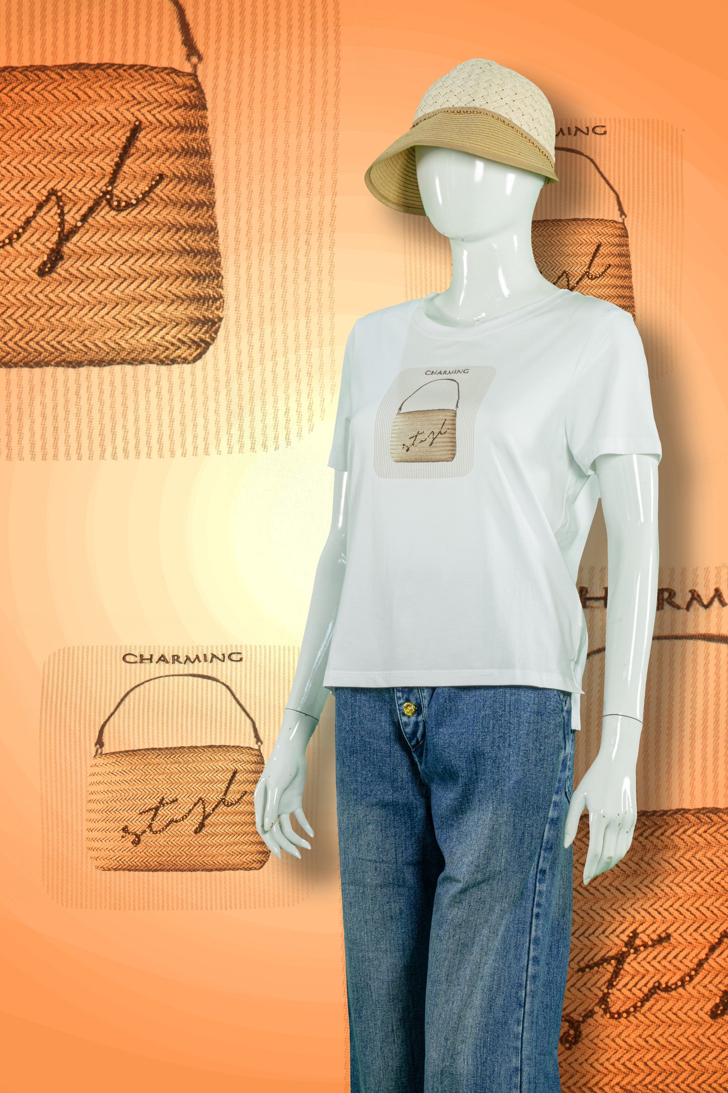 T-Shirt Tencel Motif Handbag