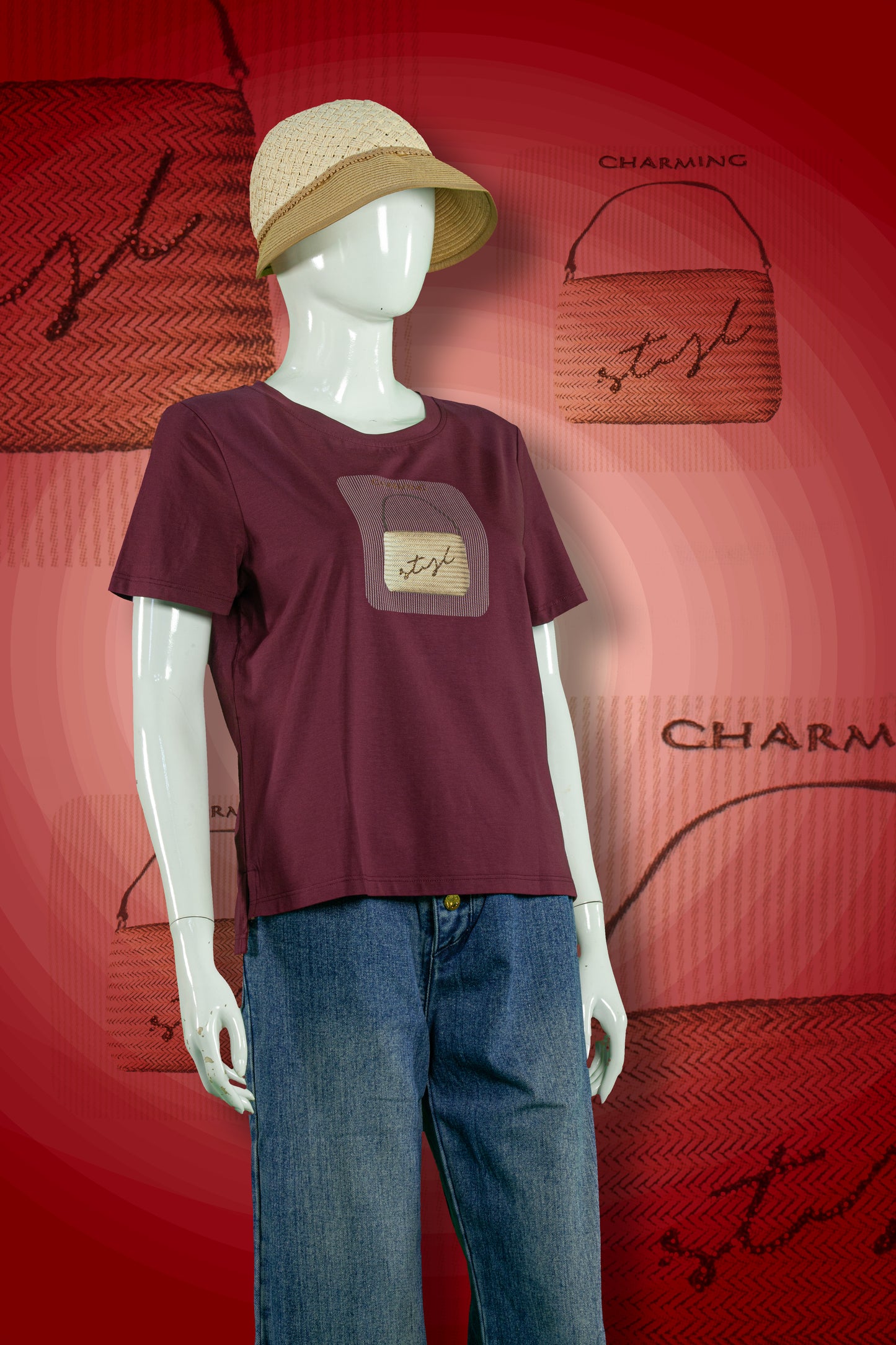 T-Shirt Tencel Motif Handbag