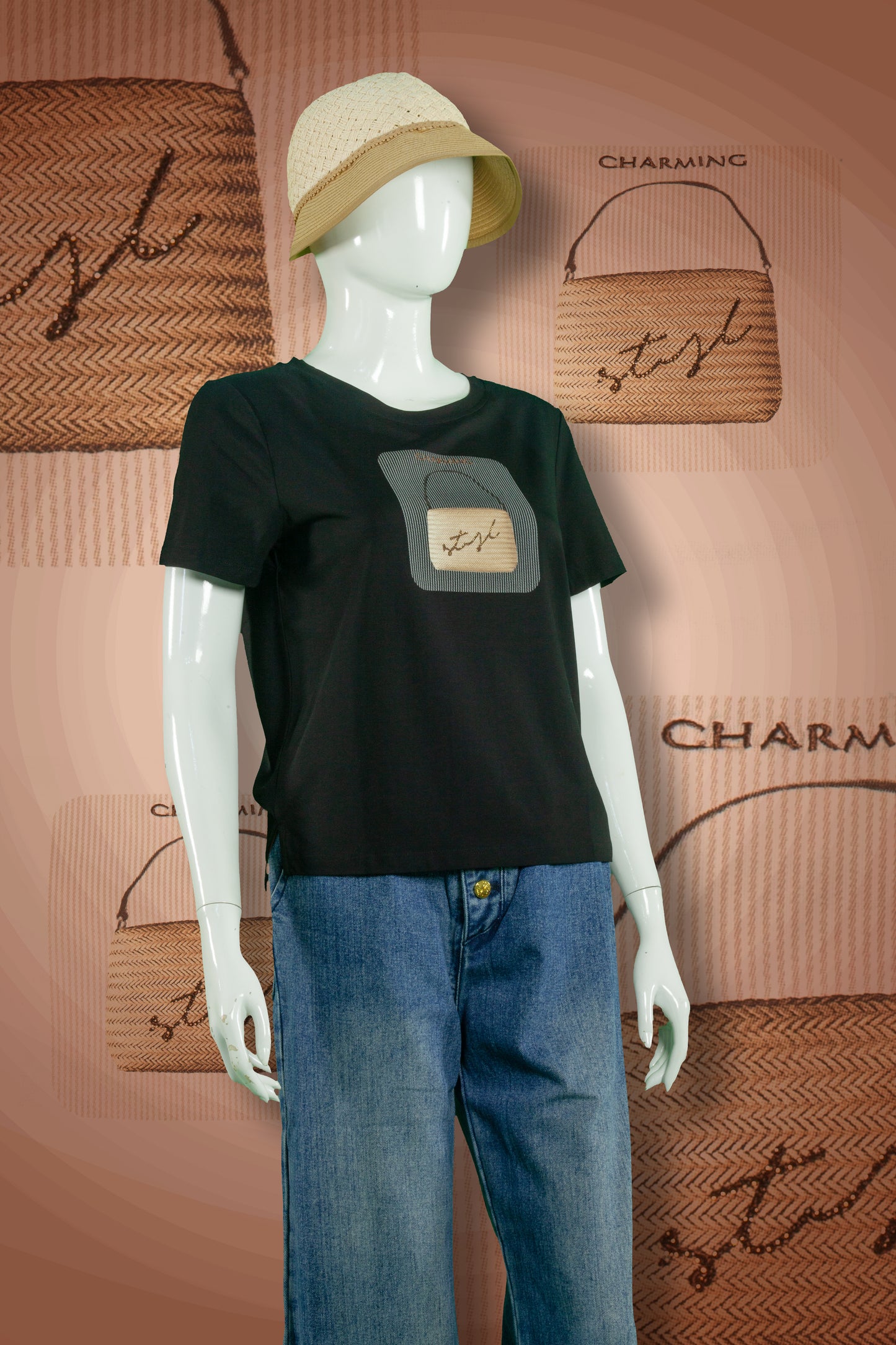 T-Shirt Tencel Motif Handbag