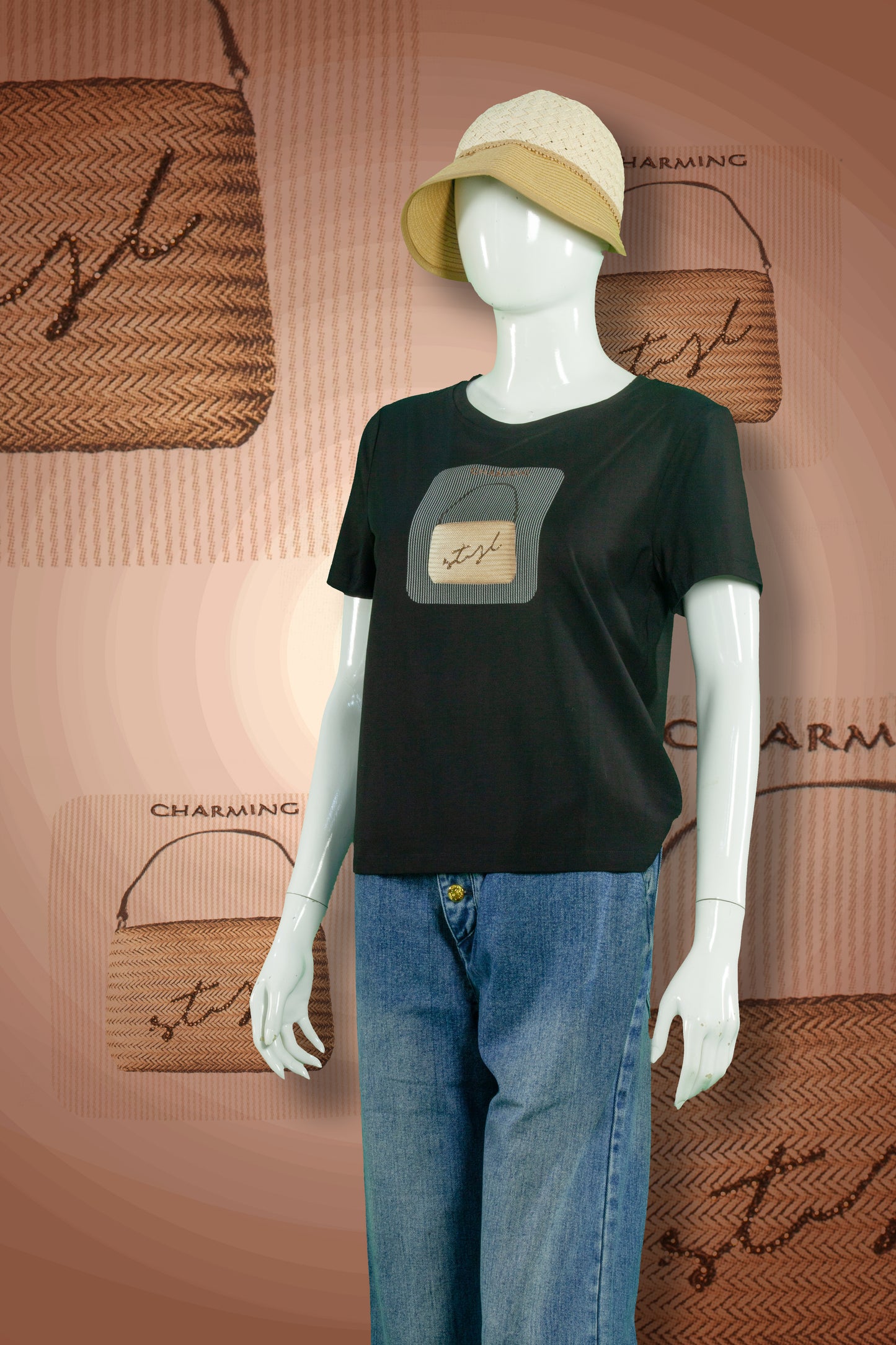 T-Shirt Tencel Motif Handbag