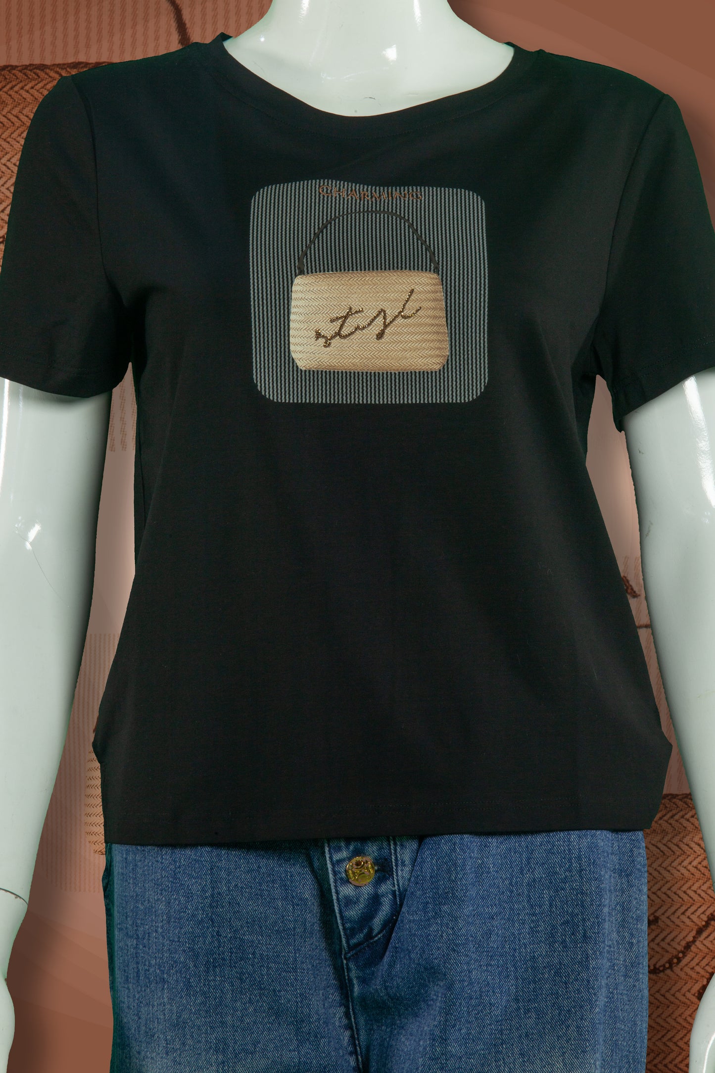 T-Shirt Tencel Motif Handbag