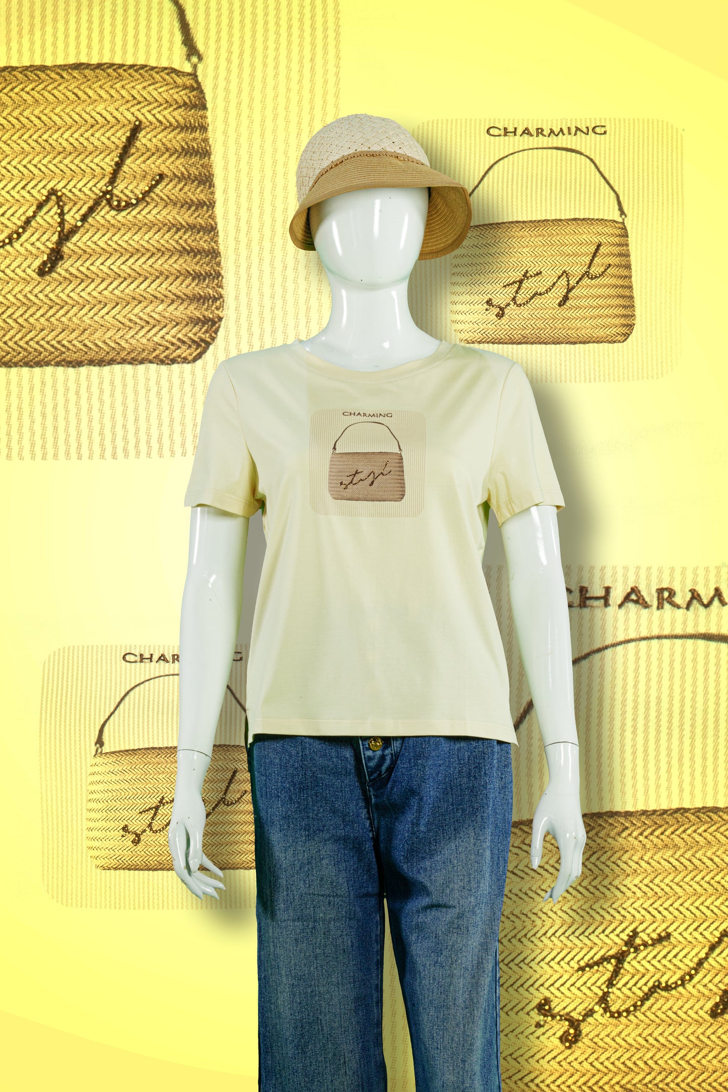 T-Shirt Tencel Motif Handbag