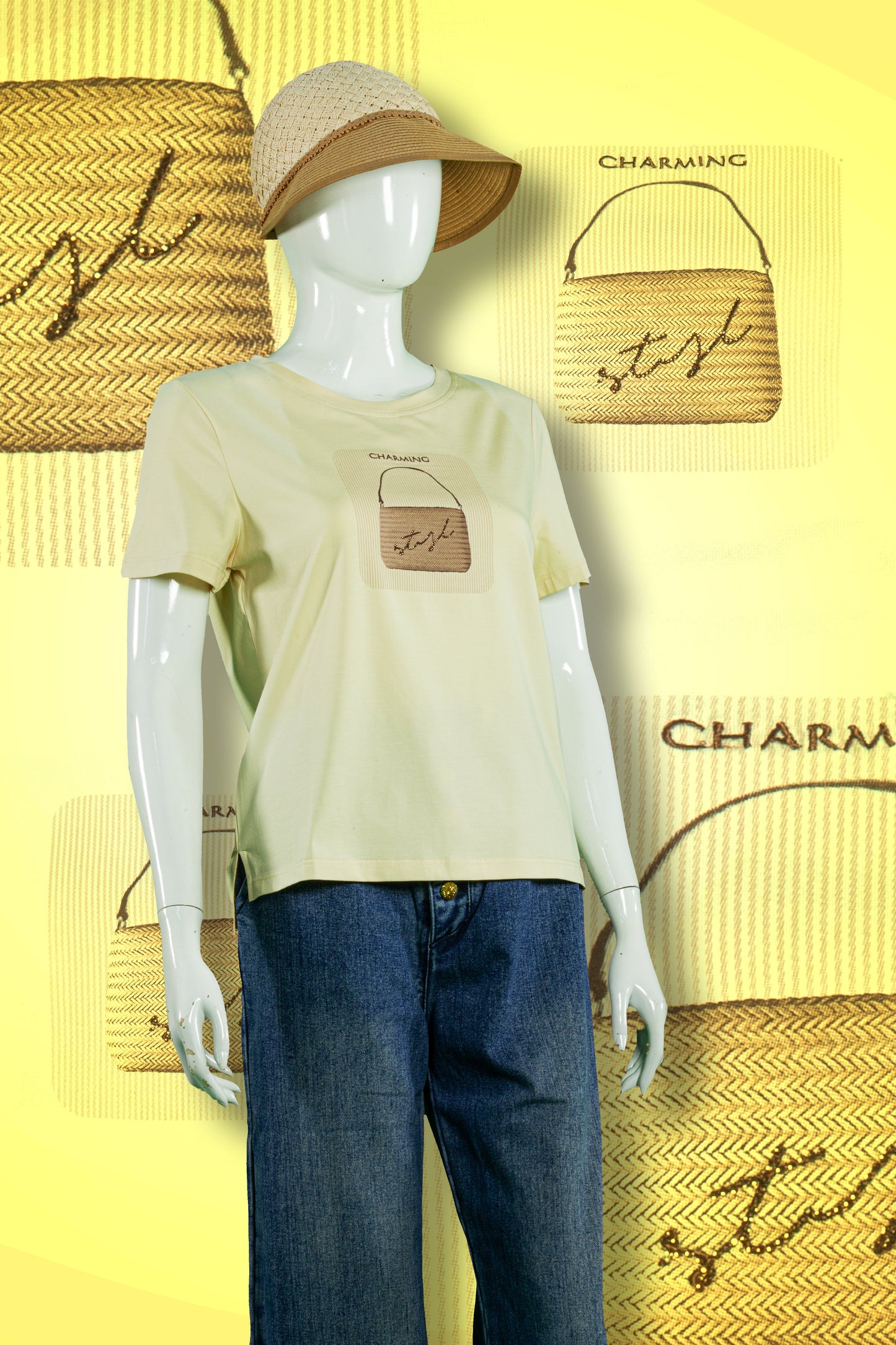 T-Shirt Tencel Motif Handbag