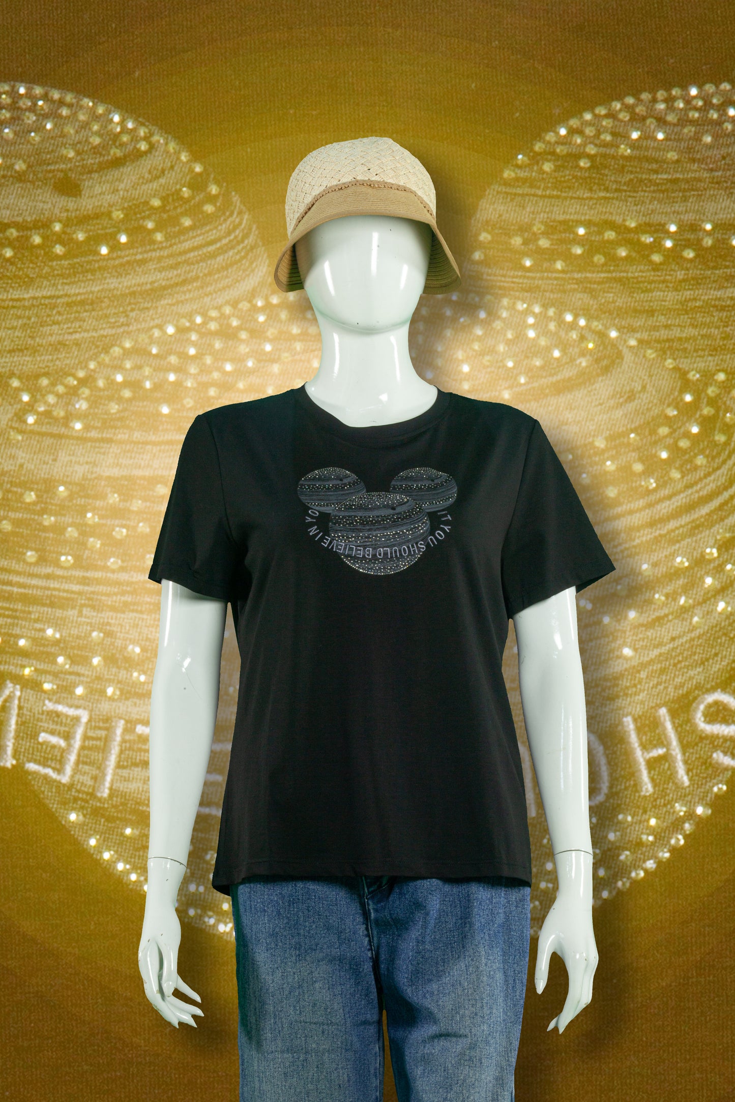 T-Shirt Tencel Motif Like Mickey Head