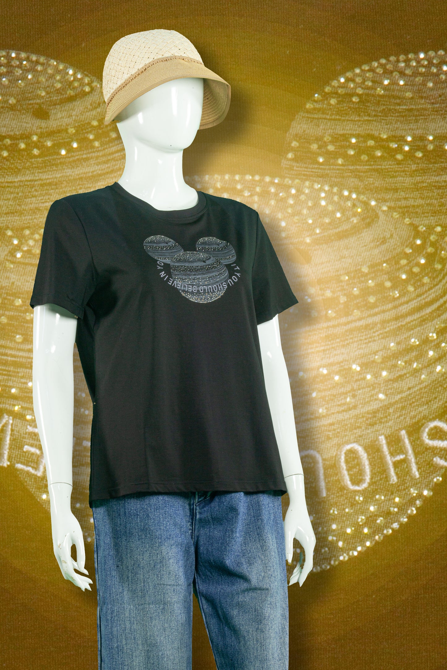 T-Shirt Tencel Motif Like Mickey Head