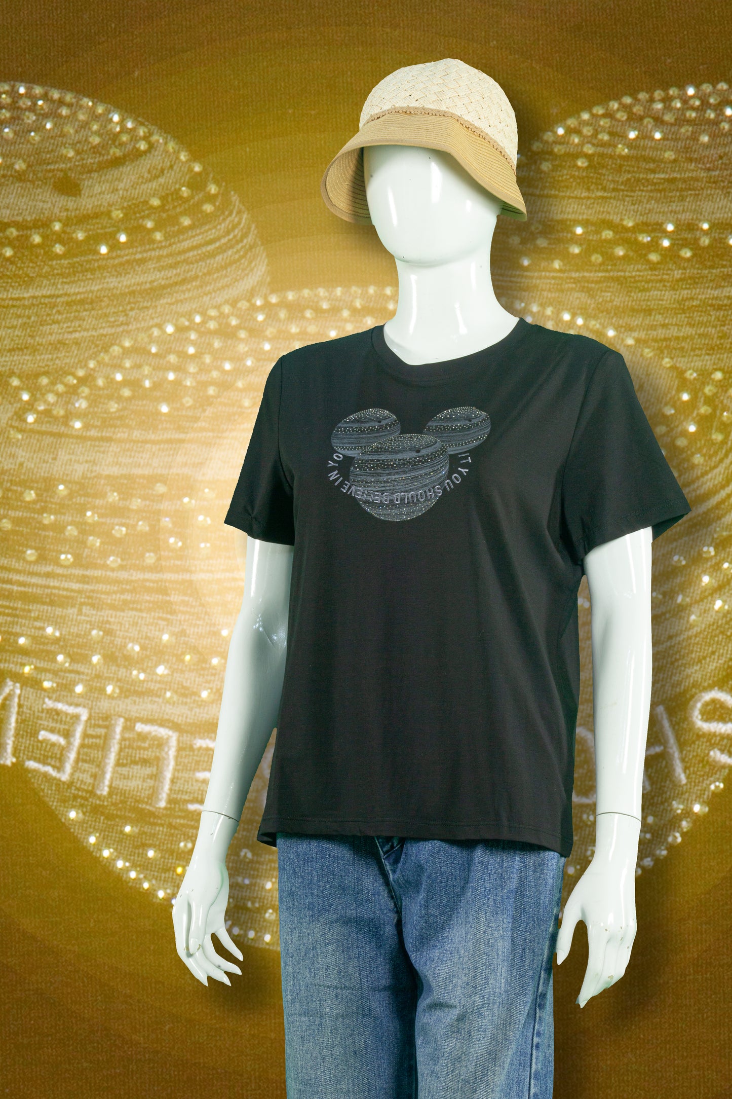 T-Shirt Tencel Motif Like Mickey Head