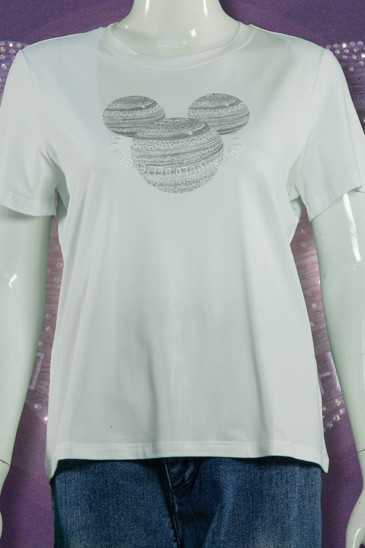 T-Shirt Tencel Motif Like Mickey Head
