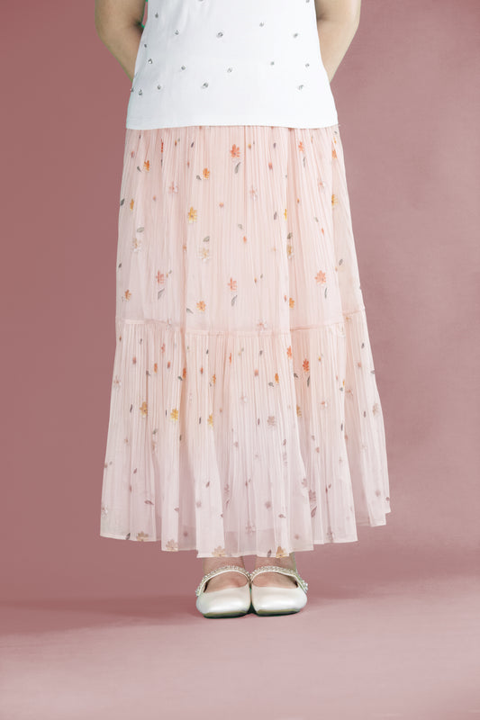 Rok Tutu Motif Bunga