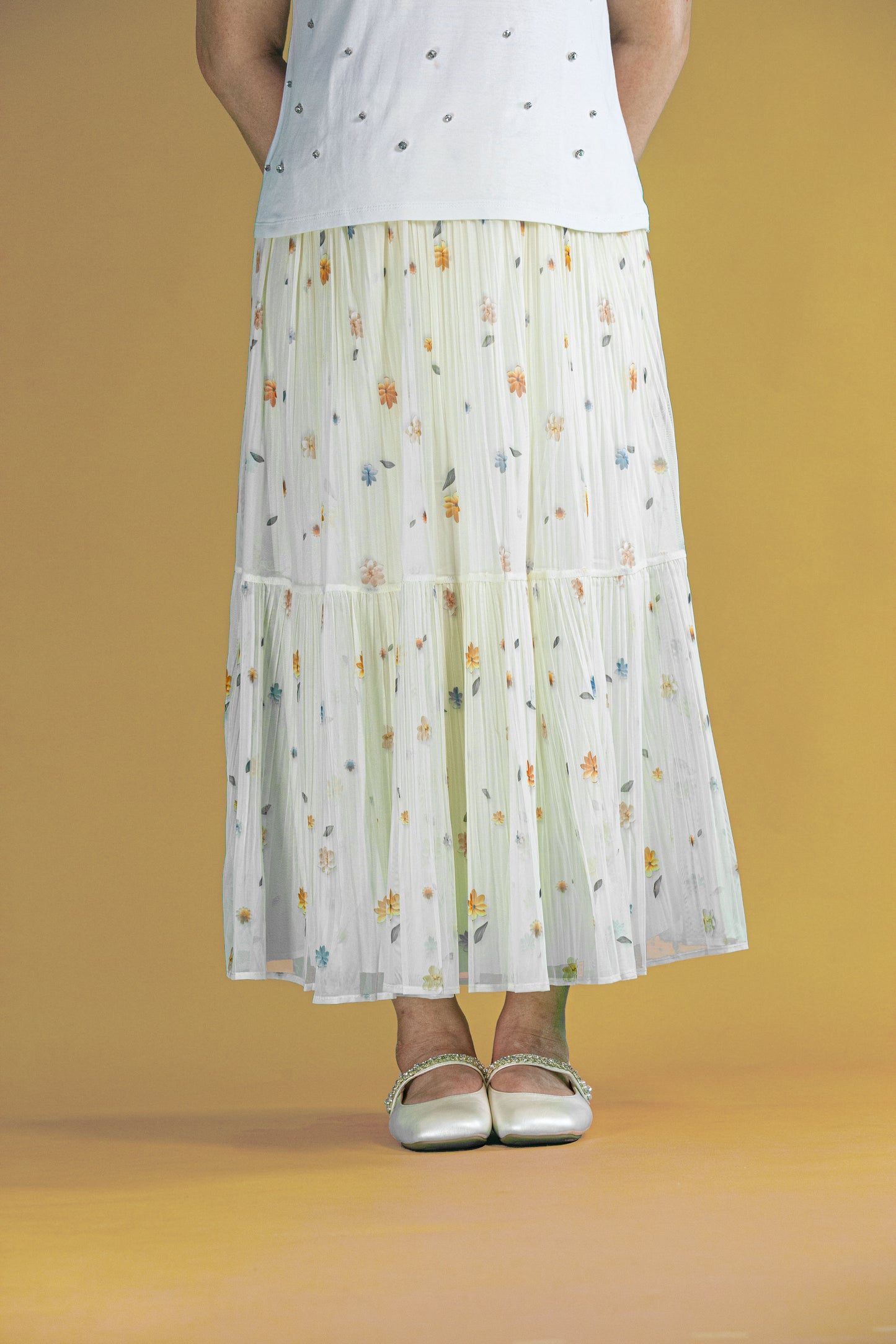 Rok Tutu Motif Bunga
