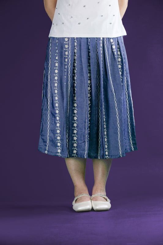 Rok 7/8 Bordir Bunga (2 Warna)