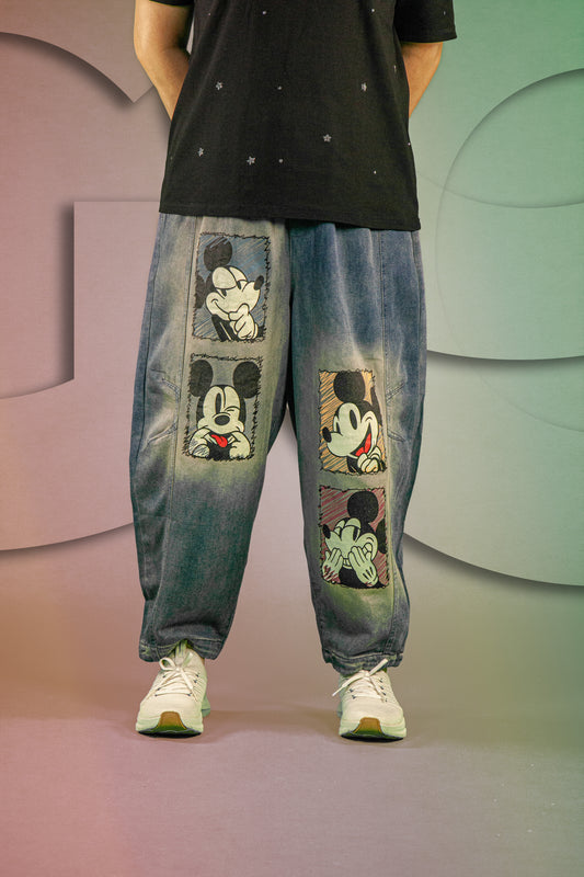 Celana Soft Jeans Motf Mickey Photo Booth