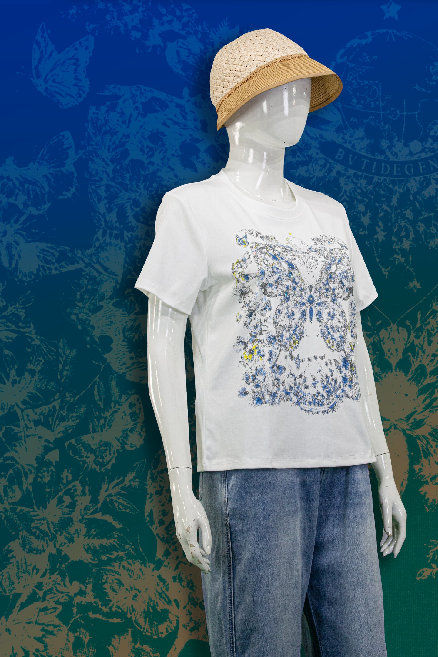 T-Shirt Motif Butterfly (Mata)