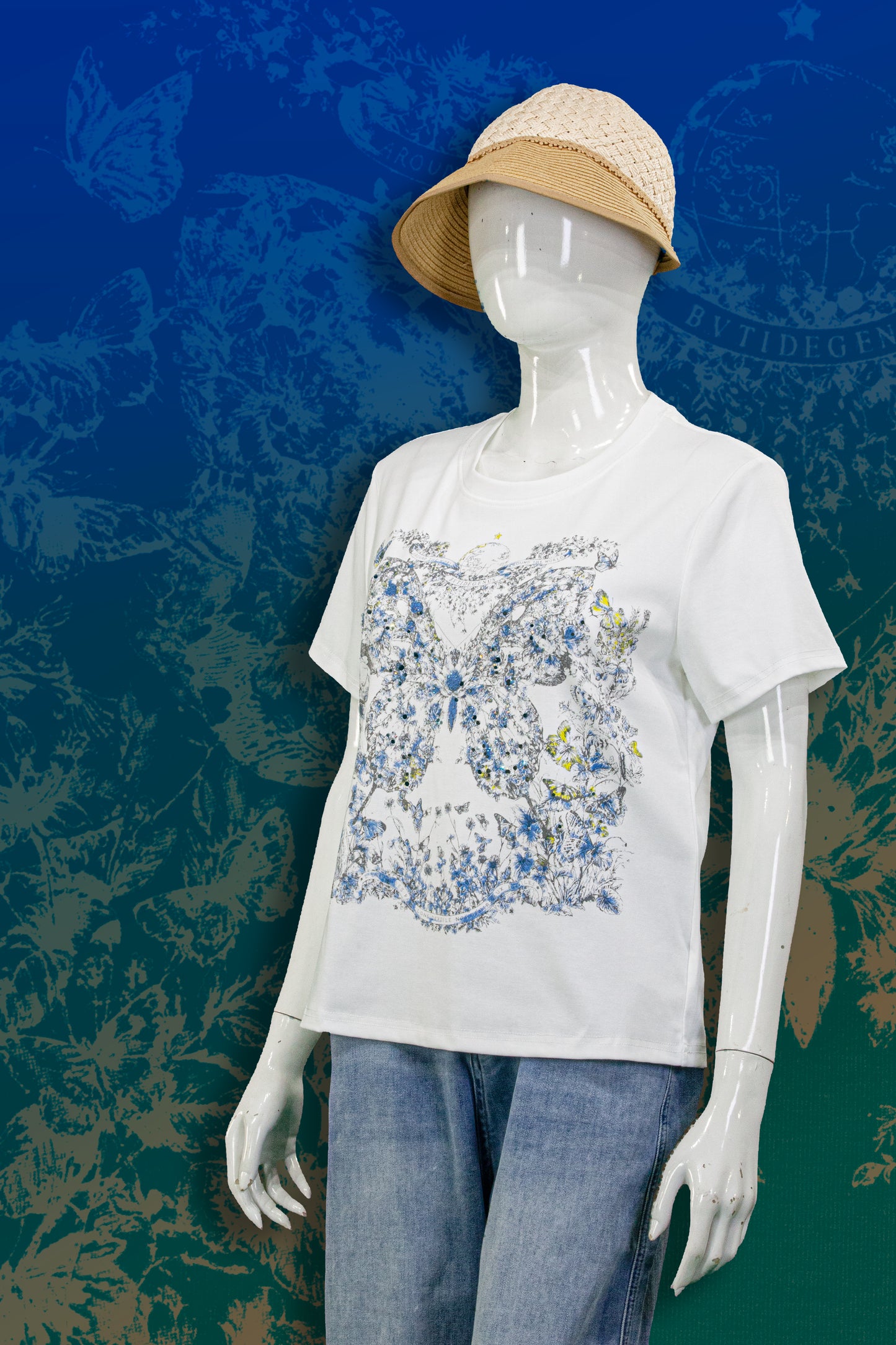 T-Shirt Motif Butterfly (Mata)