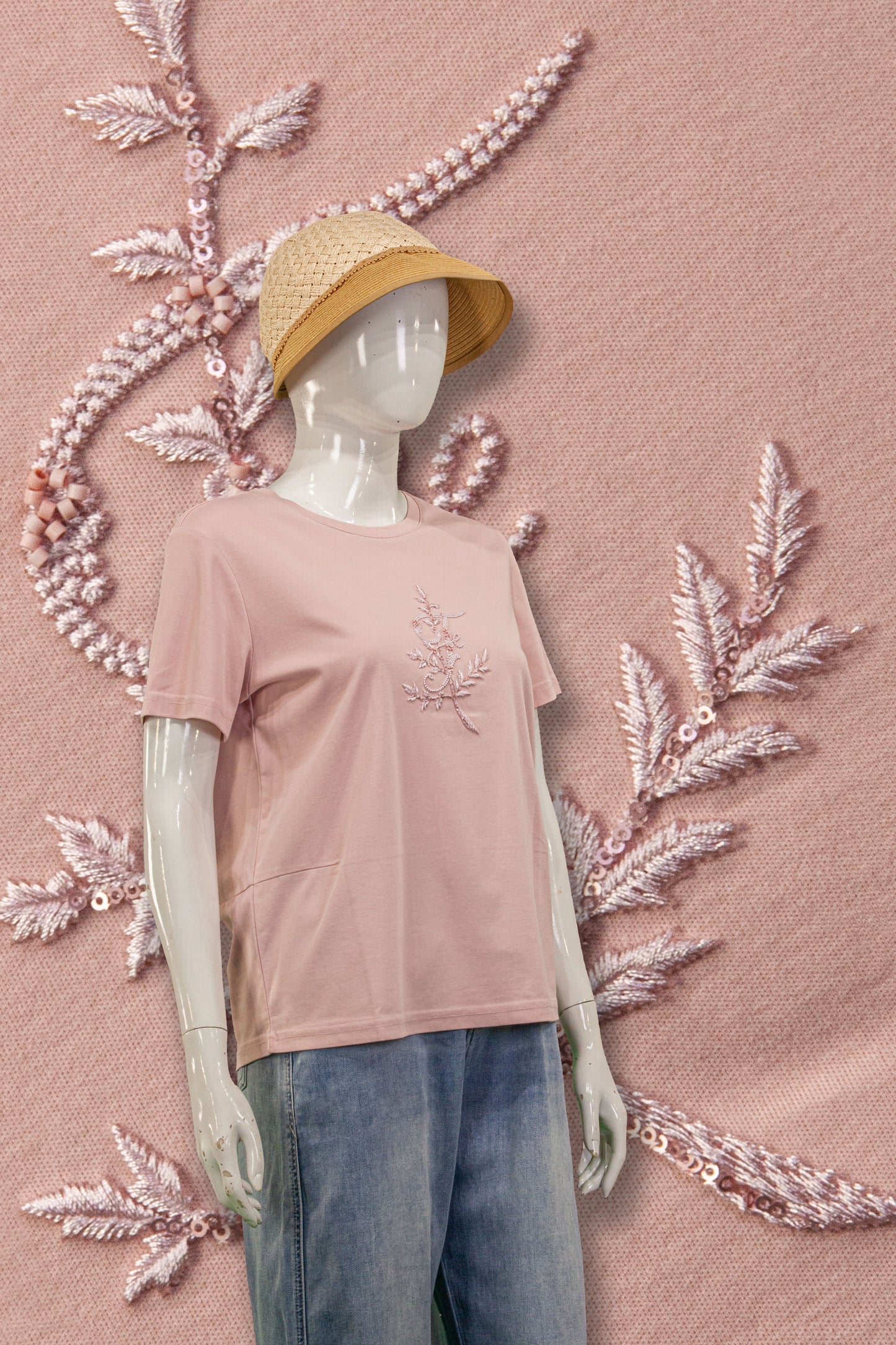 T-Shirt Motif Leaf (Manik & Mata)