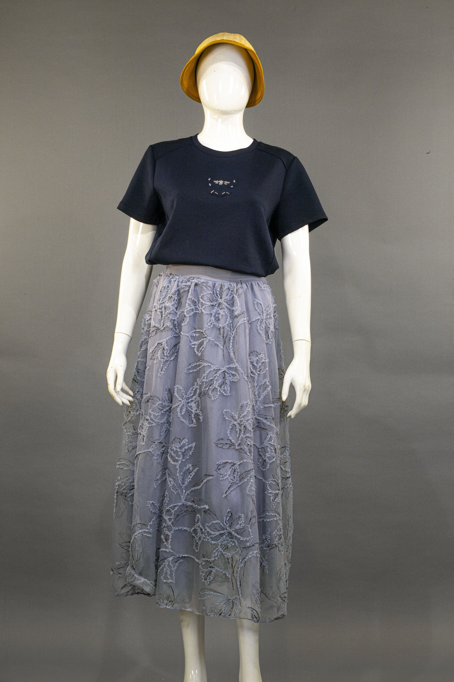 Rok Tile Full Bordir Bunga