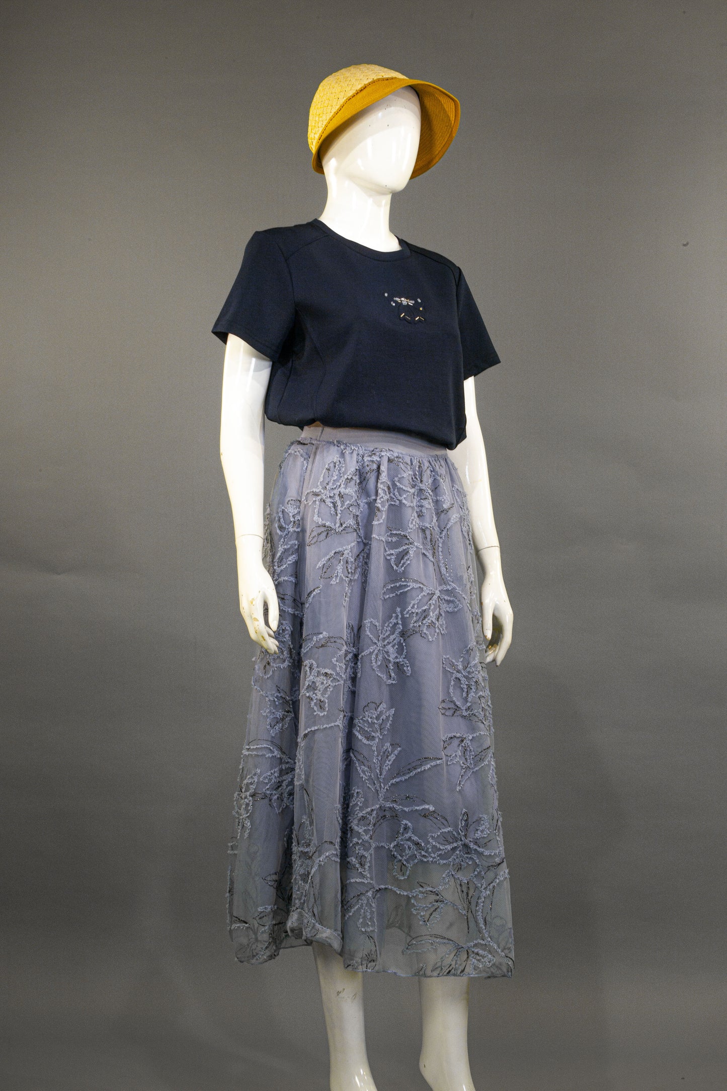 Rok Tile Full Bordir Bunga