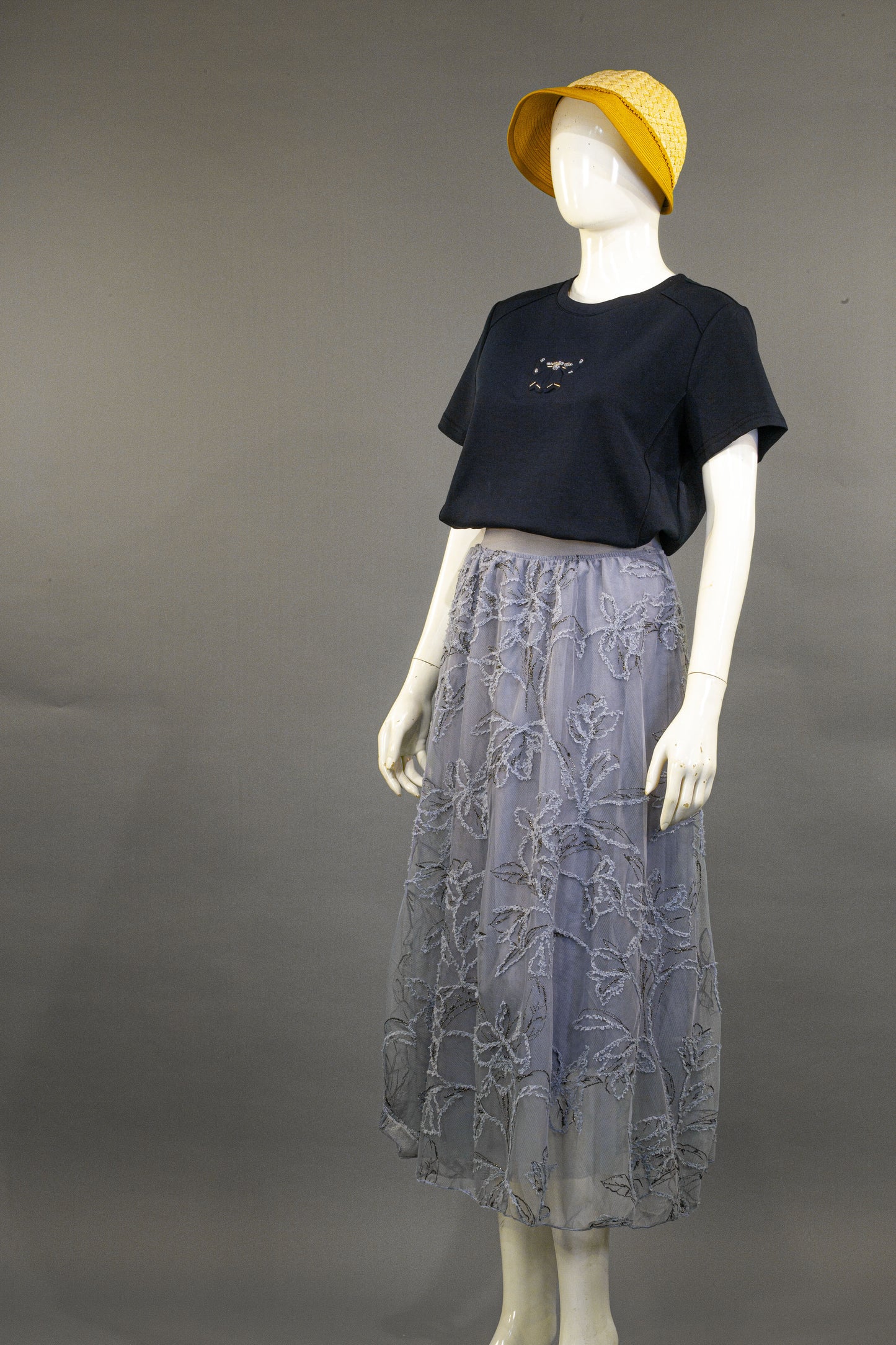 Rok Tile Full Bordir Bunga