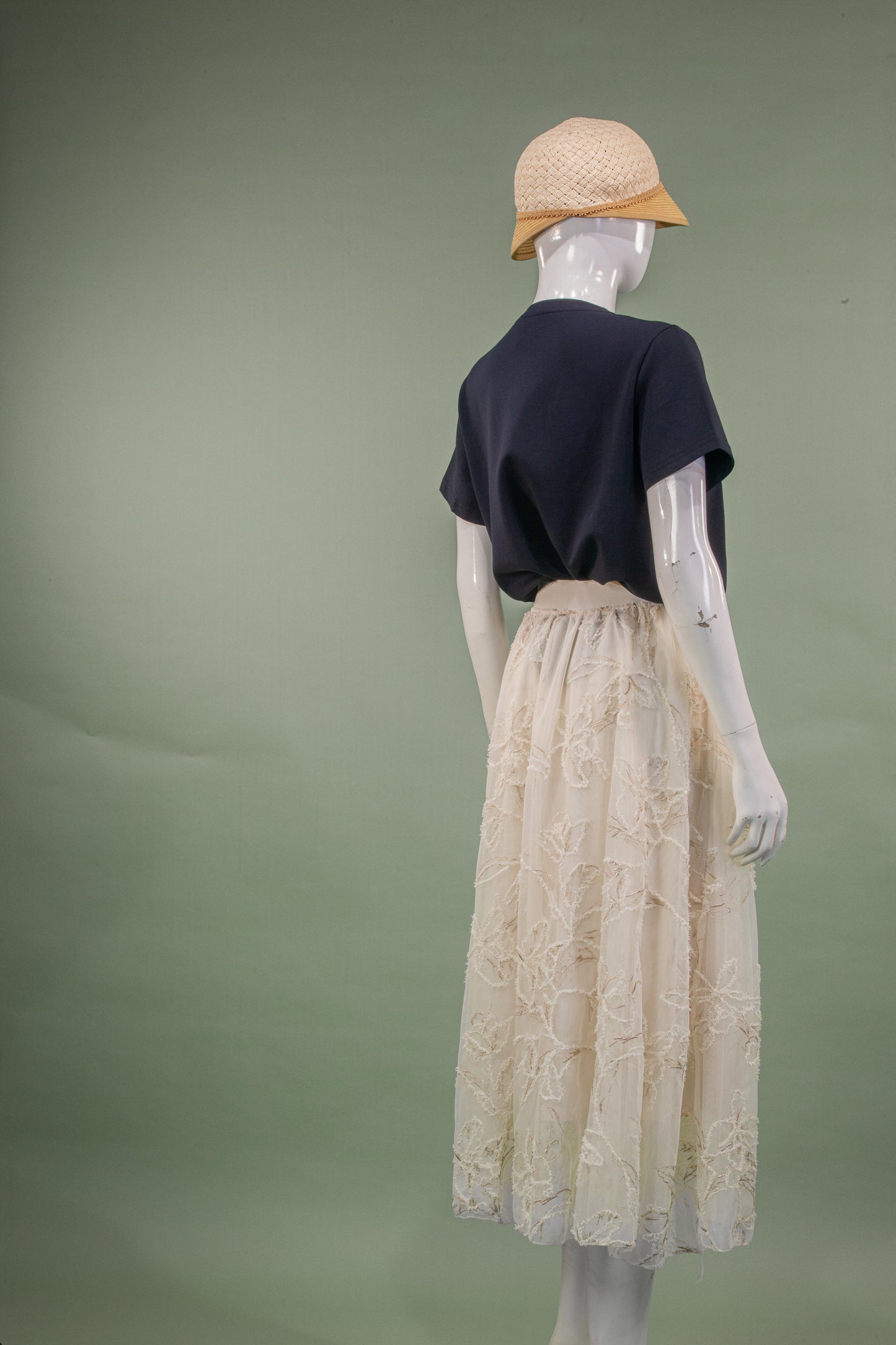 Rok Tile Full Bordir Bunga