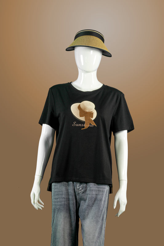 T-Shirt Tencel Motif Topi