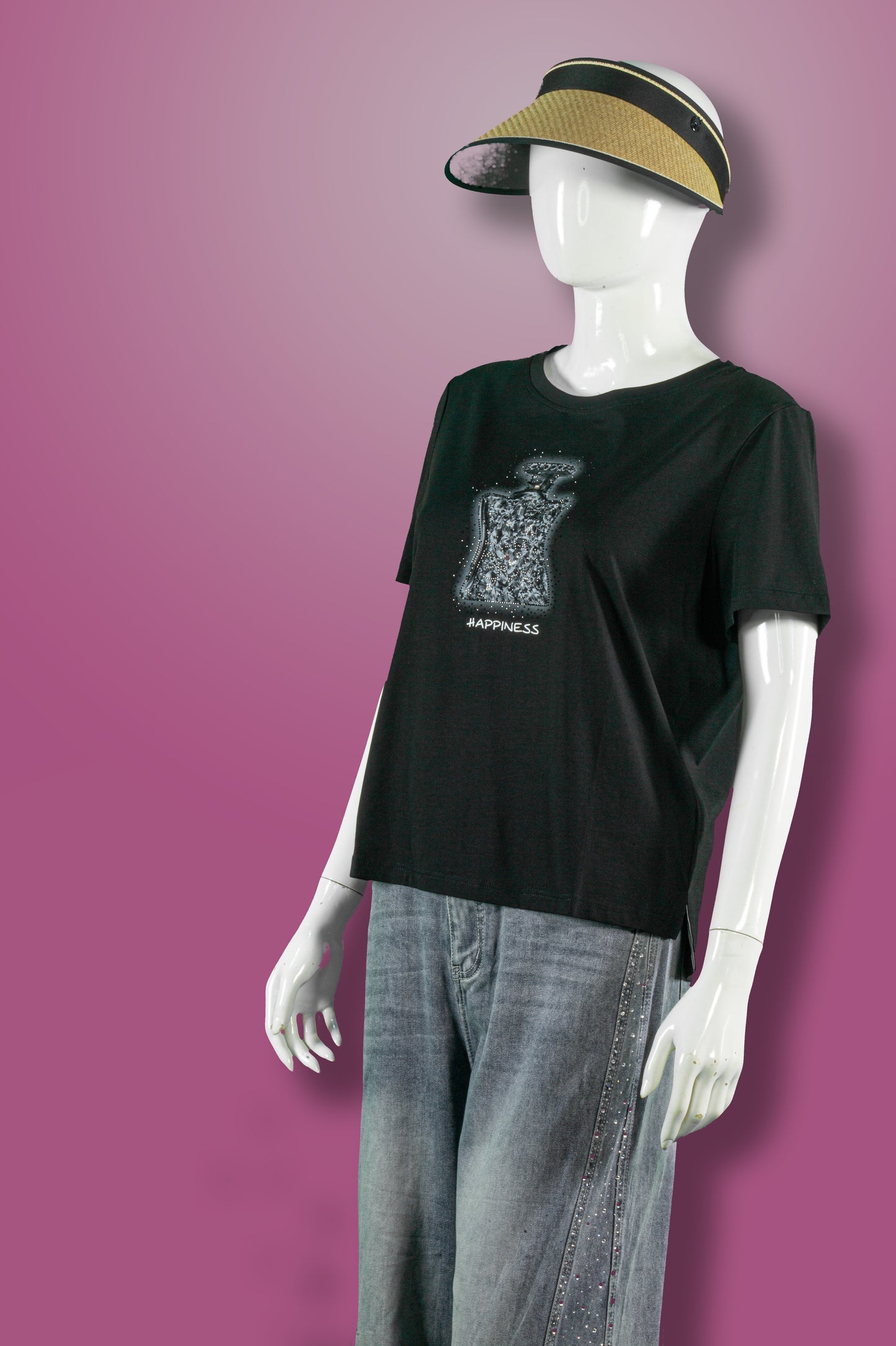 T-Shirt Tencel Motif Botol Parfum