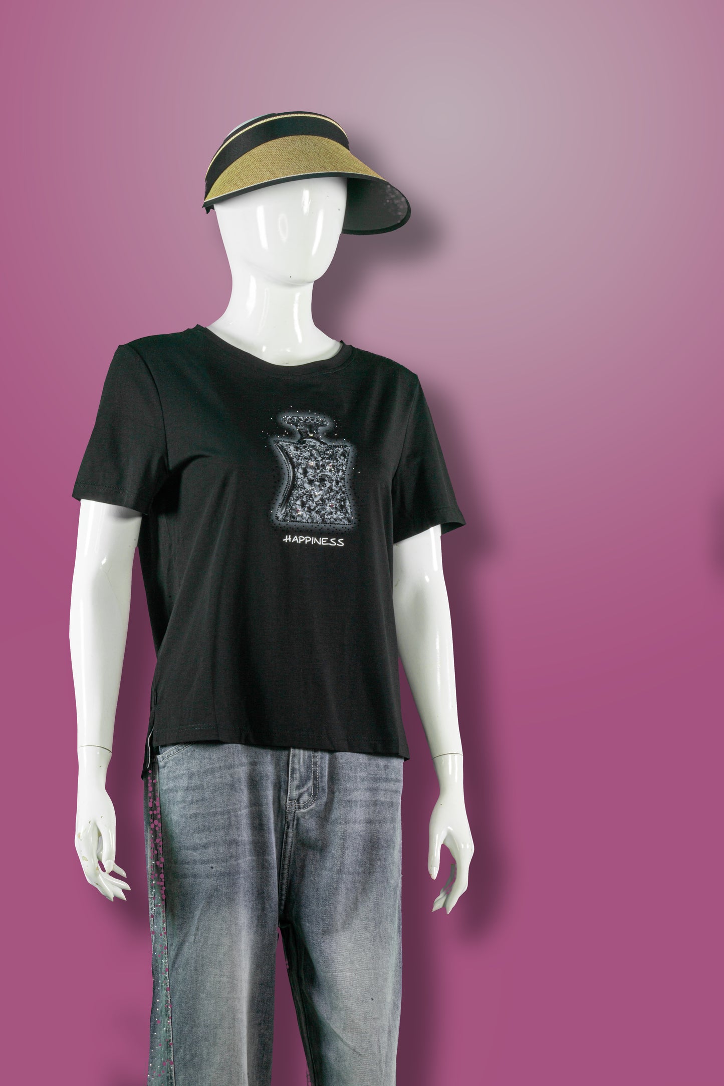 T-Shirt Tencel Motif Botol Parfum